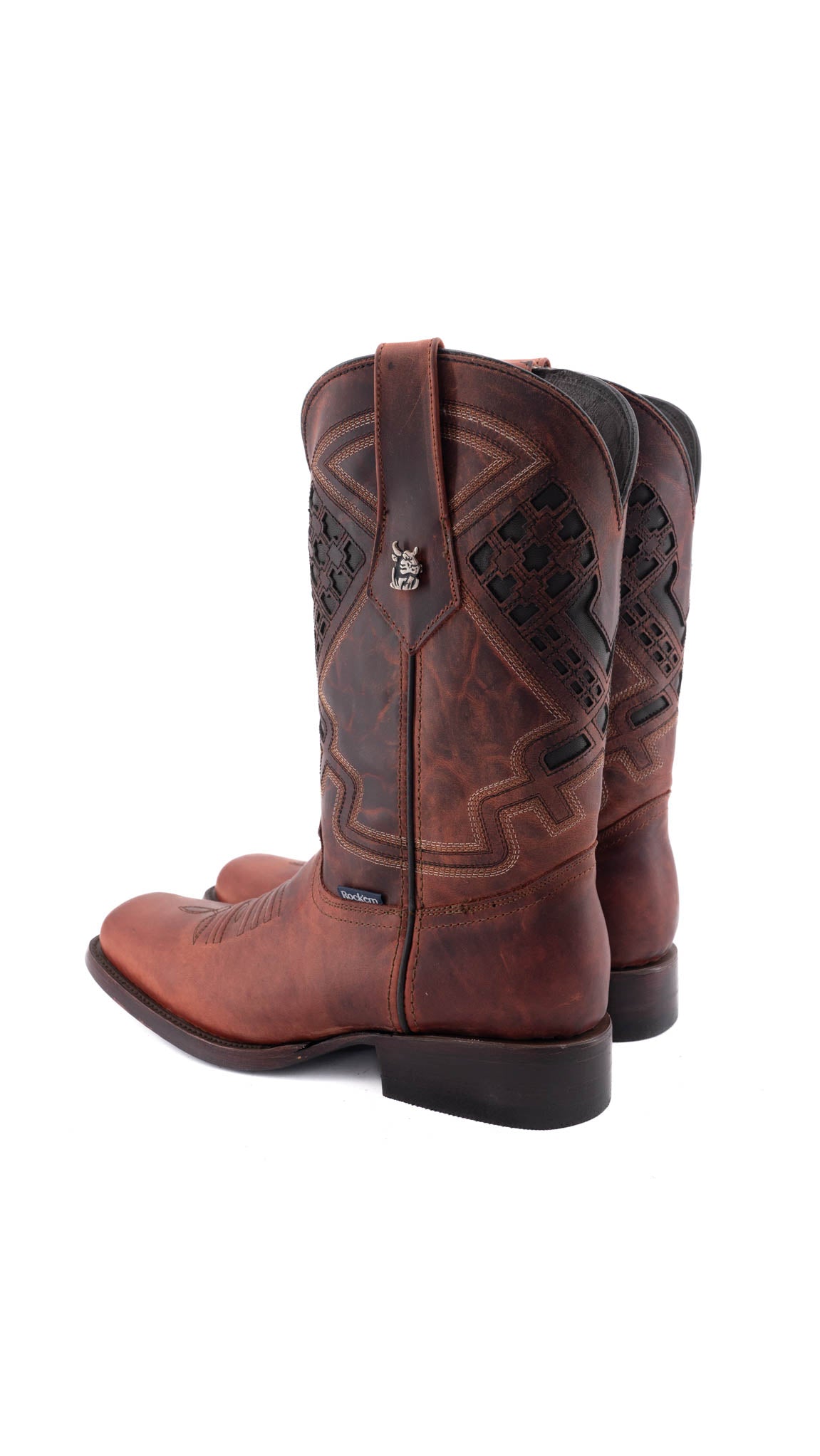 Maya Rodeo Toe Cowboy Boots for Women - Western Style Leather Cowgirl Boots with Pointed Toe - Perfect for Country Dancing, Rodeo Events & Western Fashion Outfits