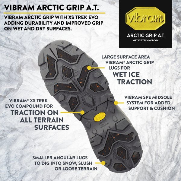Women's Arctic Ice Vibram Arctic Grip All-Terrain Mid Boot - Waterproof Winter Hiking Boots for Snow, Ice & Cold Weather Outdoor Activities