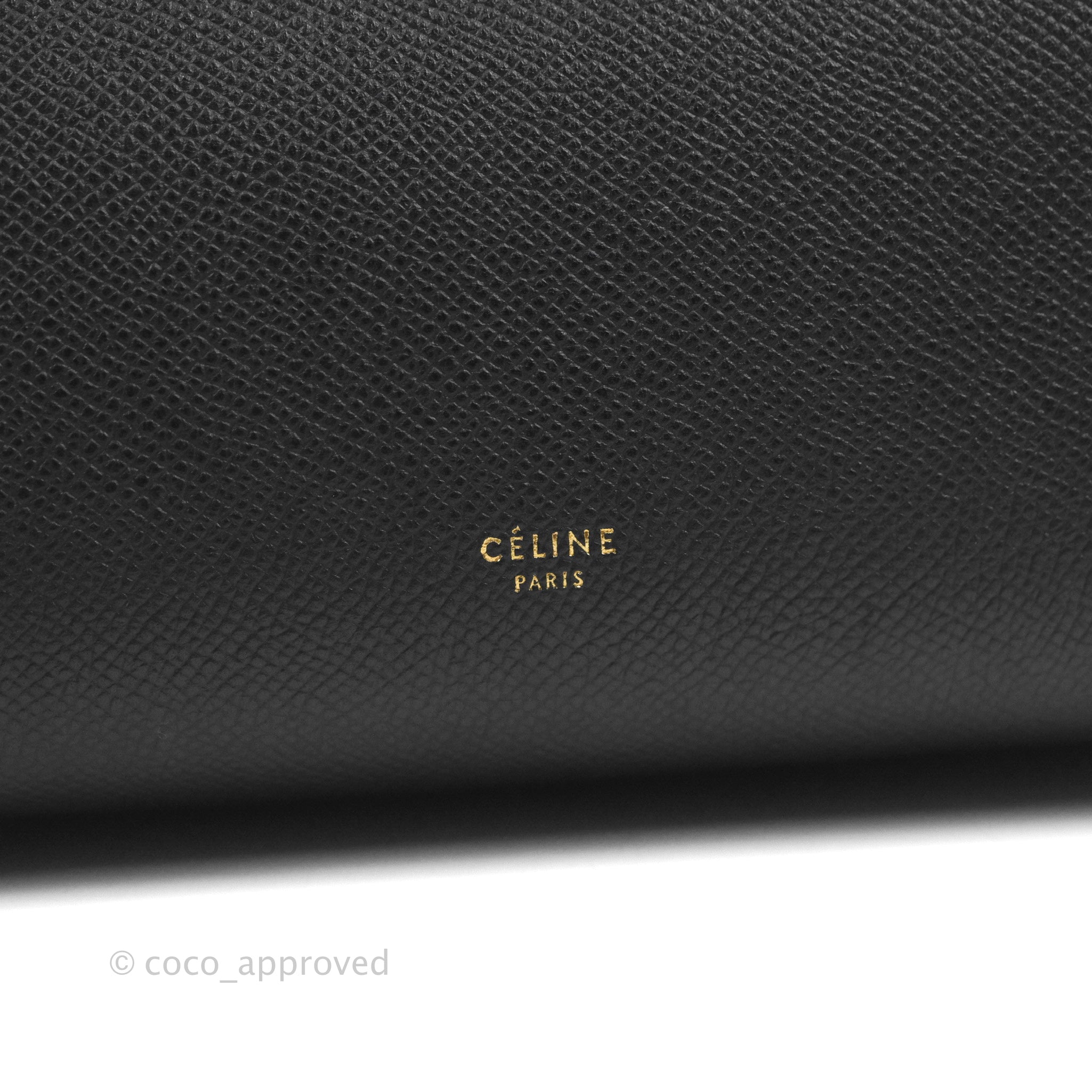 Celine Mini Belt Bag in Black Grained Calfskin with Gold Hardware - Perfect for Everyday Use, Travel & Fashion Accessories