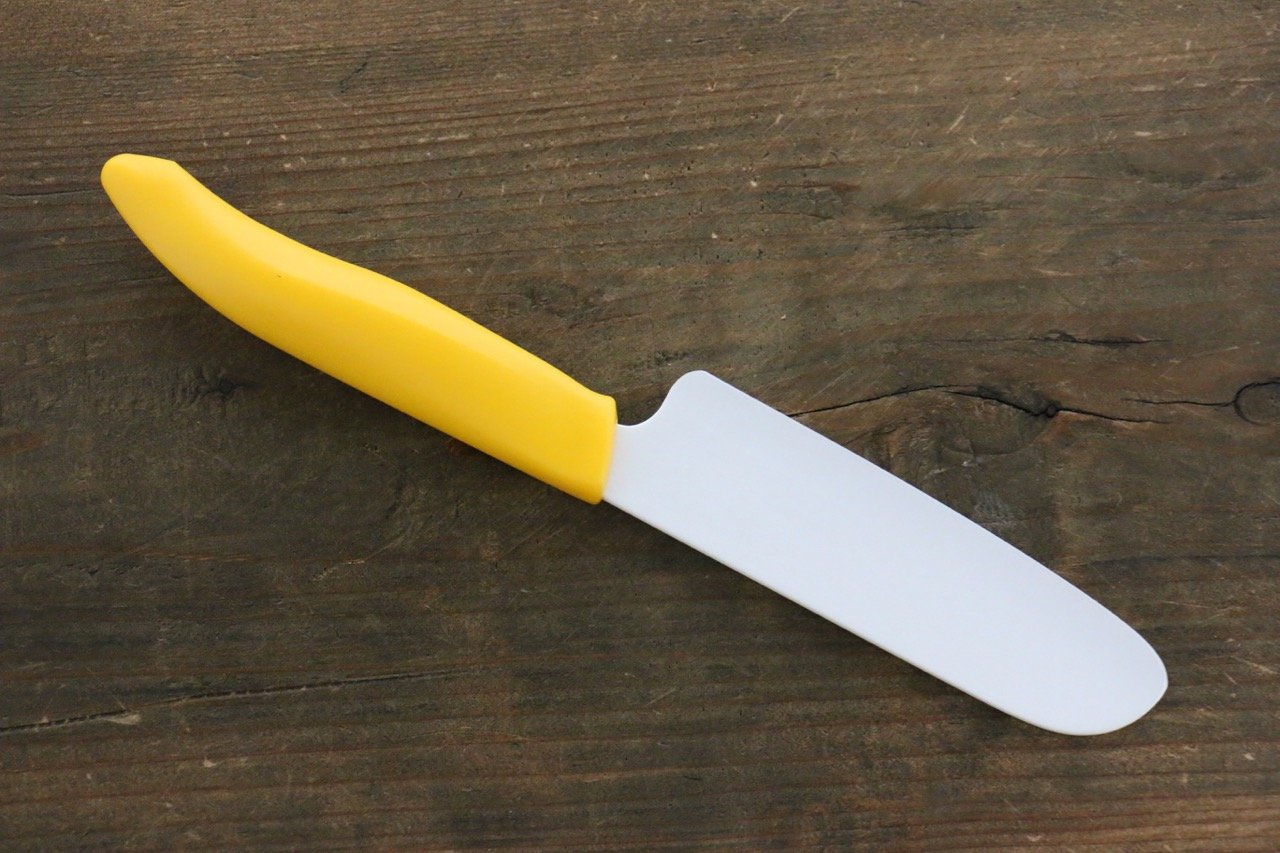 MT Fine Ceramic Kitchen Knife for Kids - 4.1 Inch Safe Non-Slip Handle, Perfect for Children's Cooking Classes & First Kitchen Tools (Ideal for Slicing Fruits, Vegetables & Soft Foods)