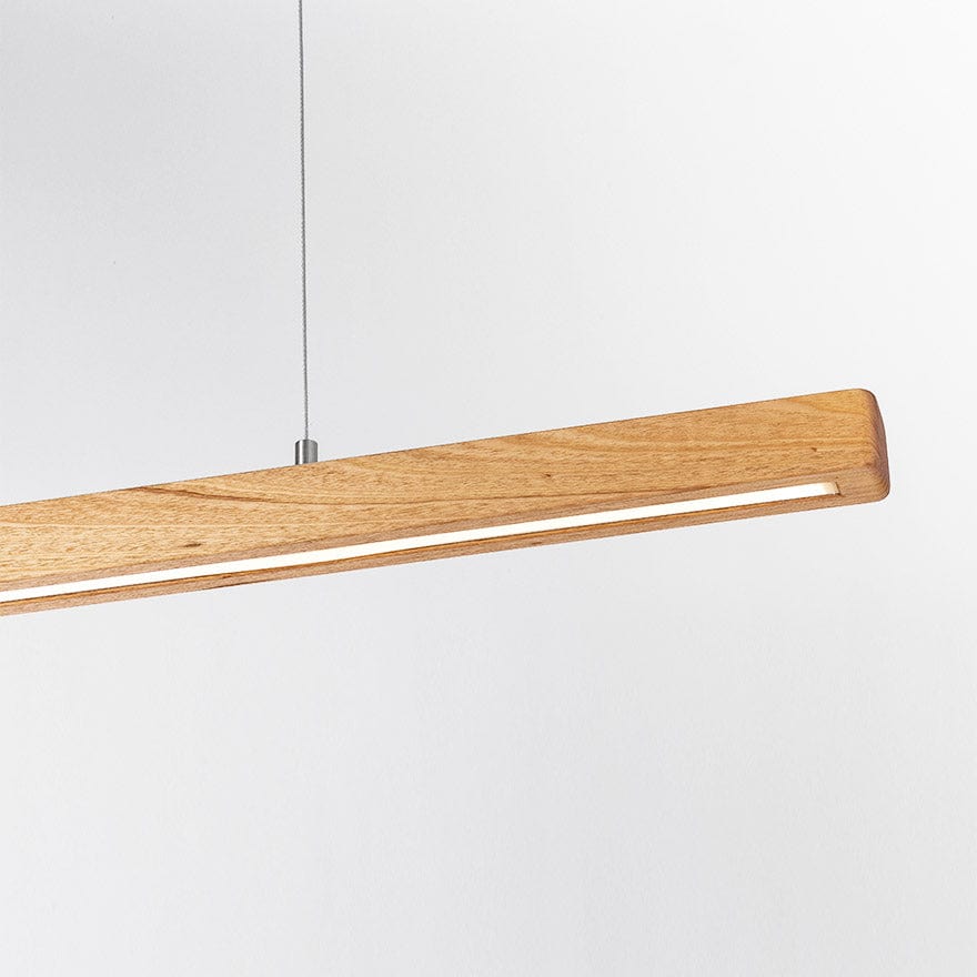 2BY5 Round Edge LED Linear Pendant Light - Modern Minimalist Fixture for Kitchen Island, Dining Room & Office Lighting