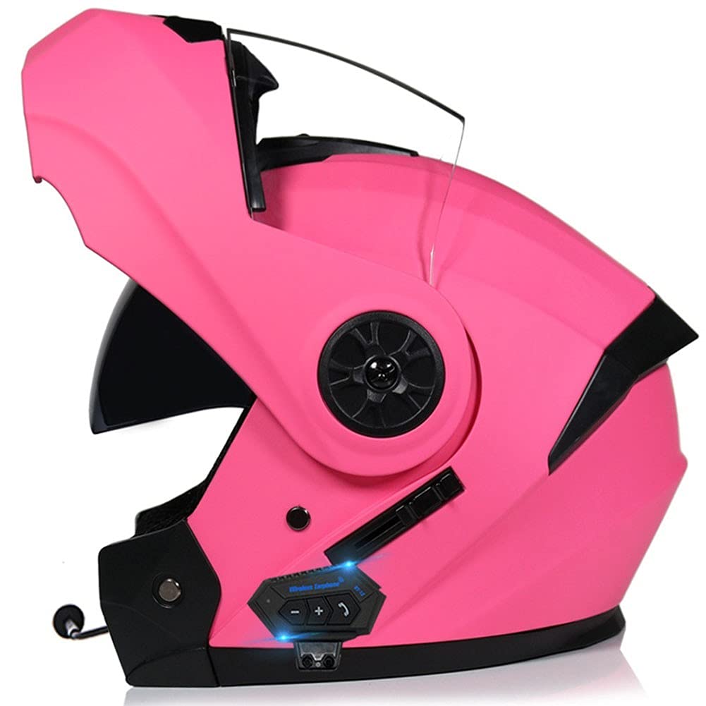 Bluetooth Full Face Motorcycle Helmet with Flip-Up Dual Visors & Built-in Speaker - DOT Approved Modular Motocross Helmet for Safe Riding | Perfect for Commuting, Touring & Adventure Motorcycling