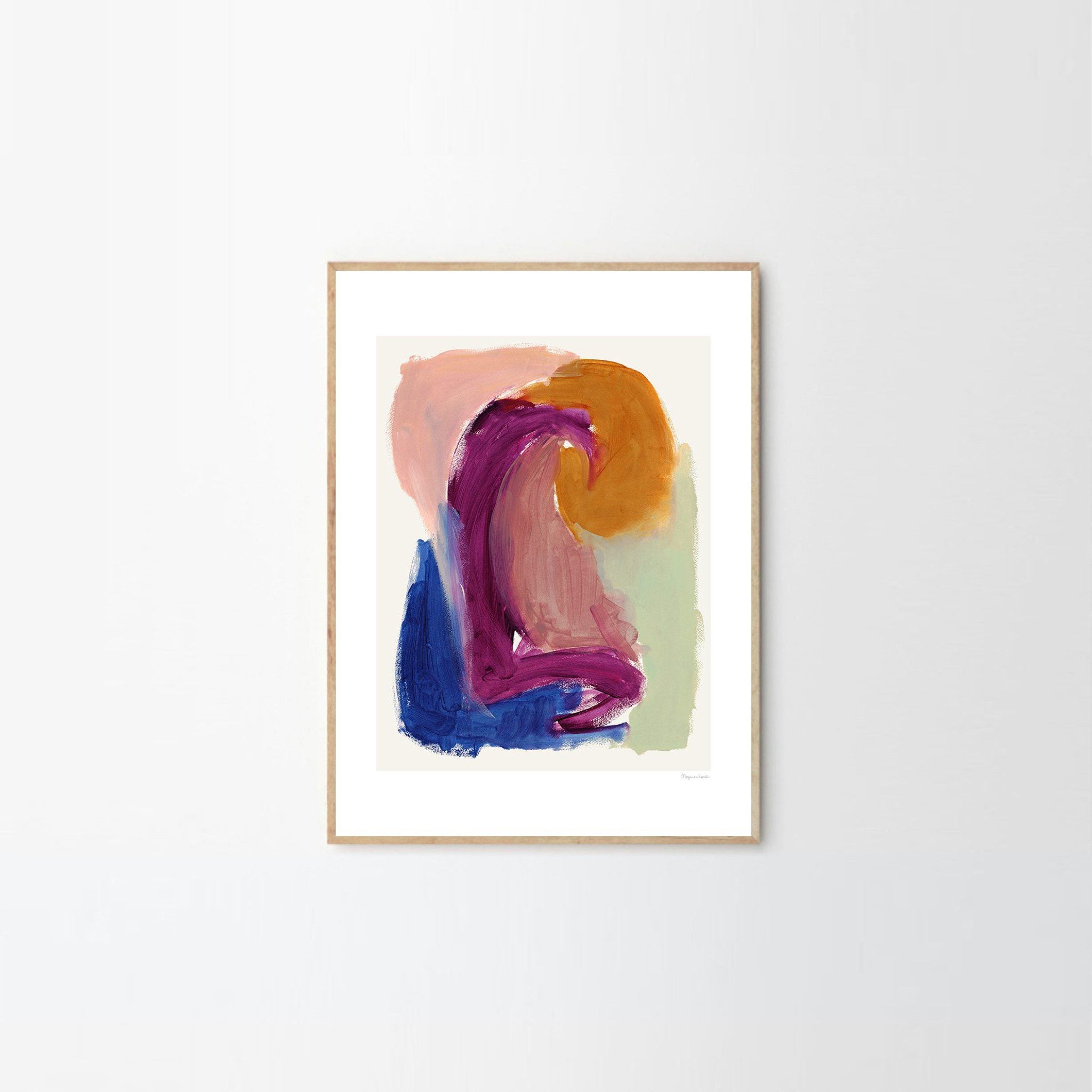 The Poster Club Berit Mogensen Lopez Mudra Art Print - A5 Size Framed Wall Decor | Yoga Studio, Meditation Room & Boho Home Decor