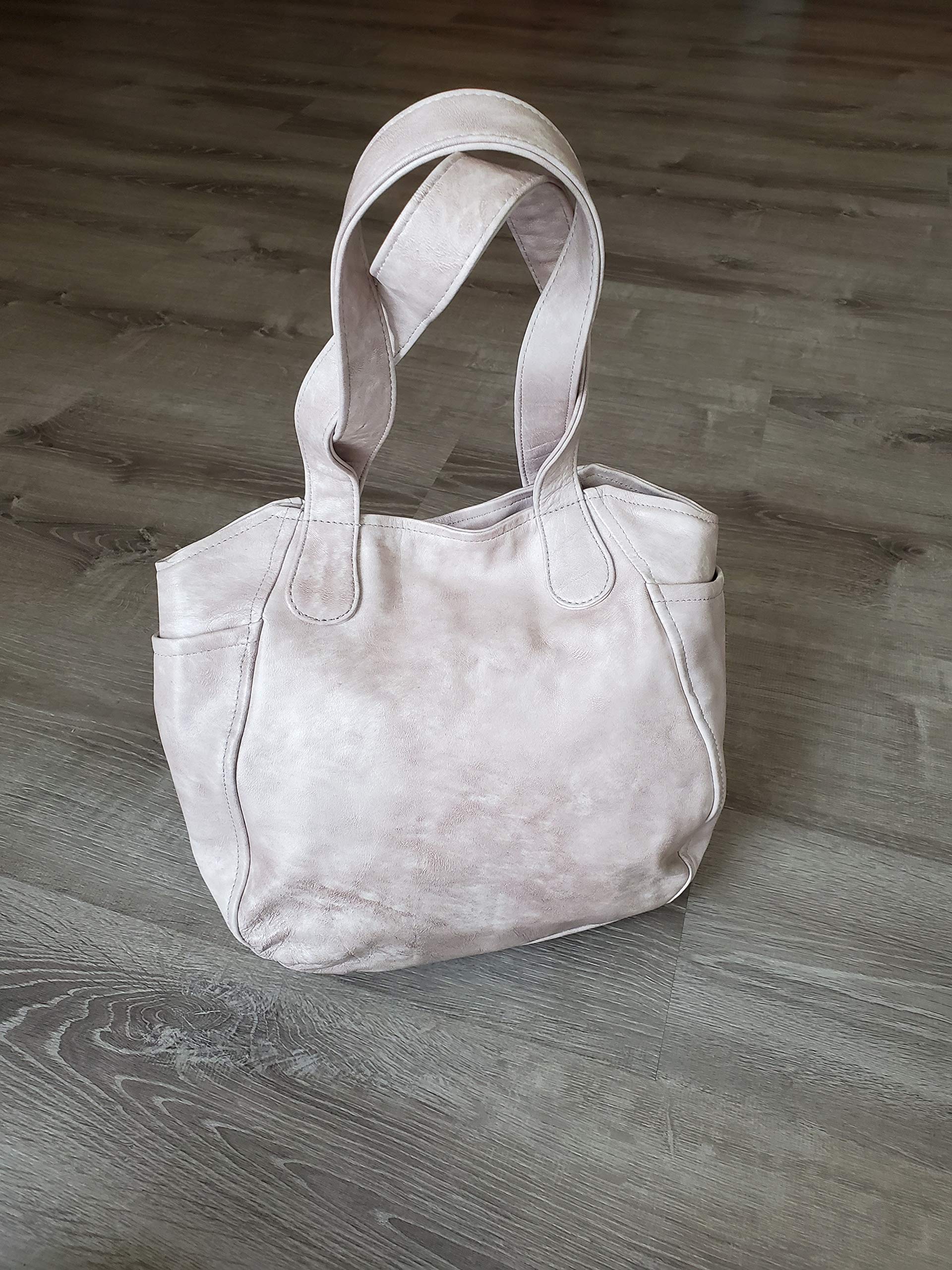 Fgalaze Pink Wash Leather Hobo Bag - Stylish Everyday Shoulder Tote Handbag for Women | Perfect for Work, Shopping & Casual Outings
