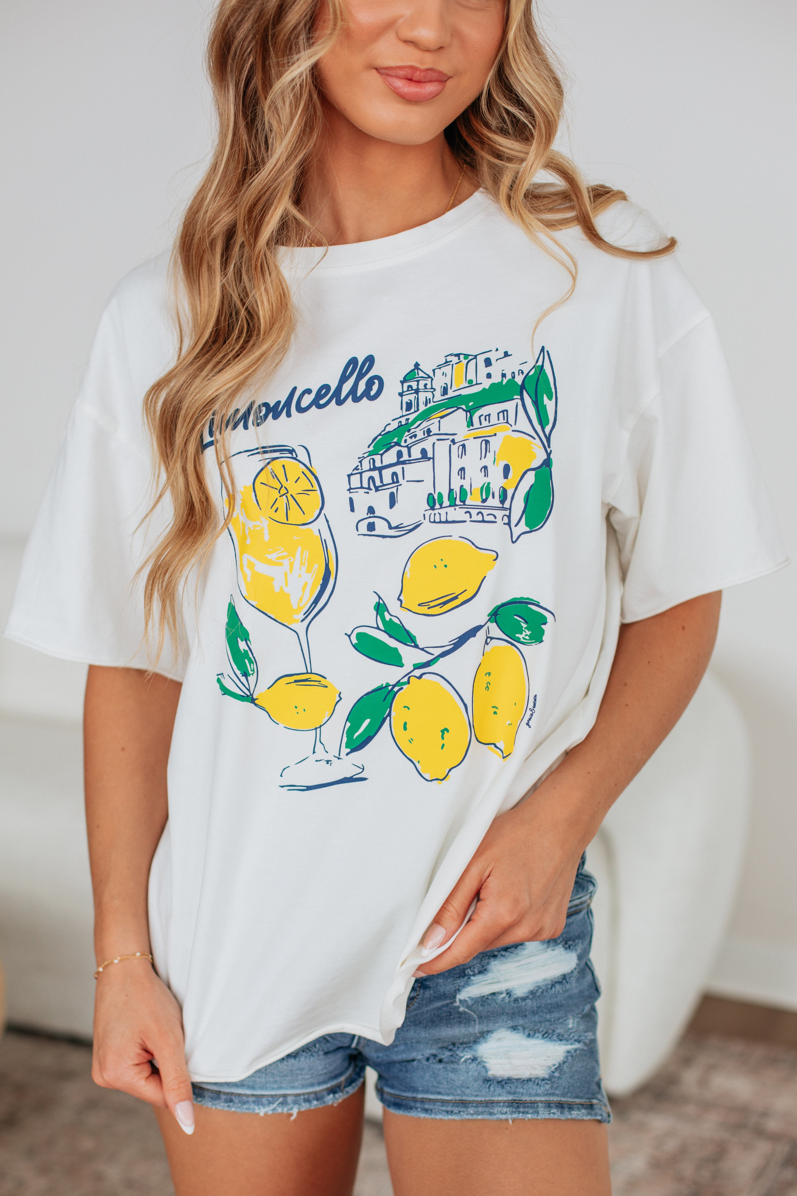 Limoncello Graphic Tee - Vintage Italian Lemon Print T-Shirt for Men & Women | Casual Summer Outfit, Beach Vacation Style
