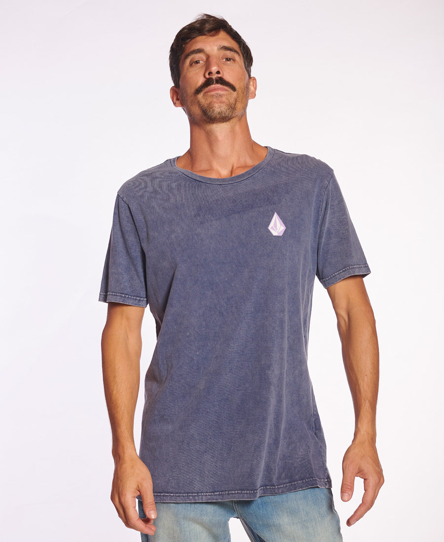 Volcom Men's Short Sleeve T-Shirt - MC Process Print, Blue | Casual Wear, Street Style & Everyday Comfort