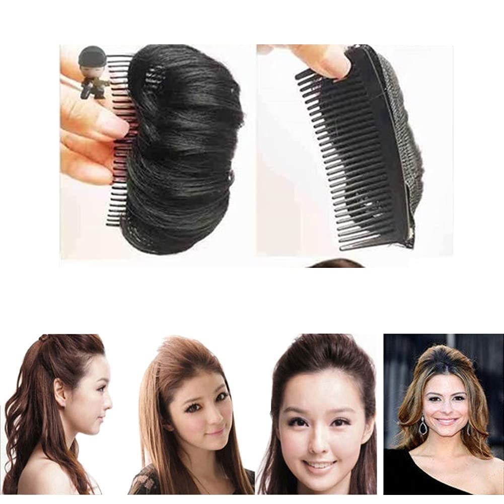 NARAMAX Invisible Hair Bun Clip - False Hair Base Bump, Fluffy Hair Pad Styling Insert for Volume - Light Brown Hair Accessories for Women & Girls | Perfect for Updos, Ponytails & Special Occasions