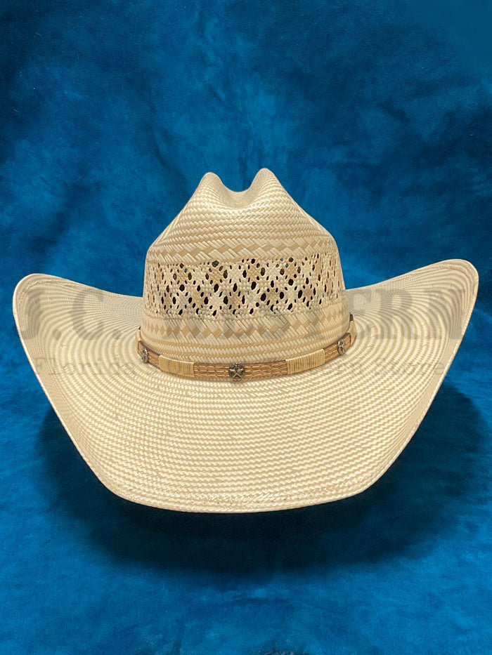 Larry Mahan MS4V42WYAX4414 10X Wyatt Straw Cowboy Hat in Tan - Perfect for Western Rodeo, Country Music Festivals & Outdoor Summer Events