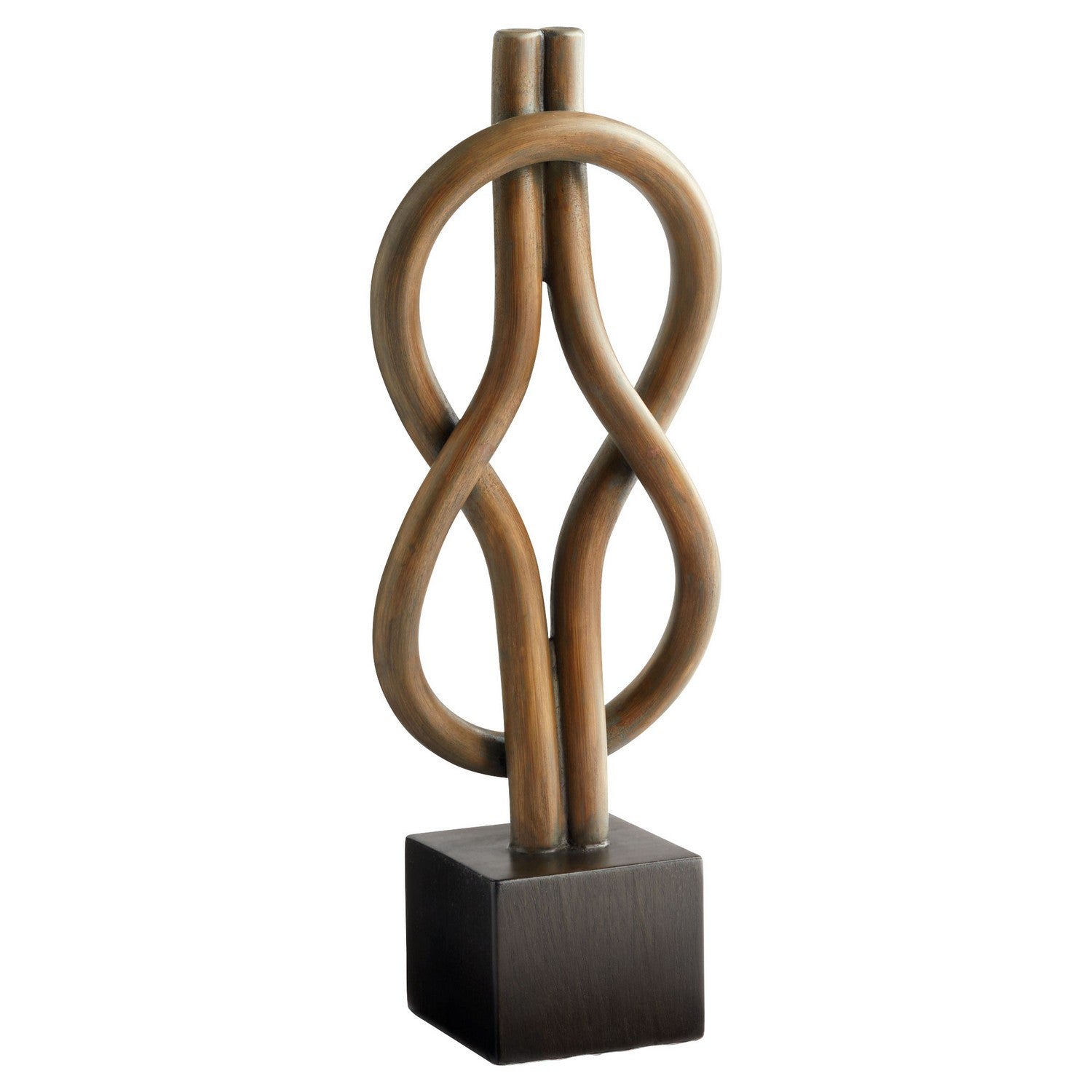 Cyan Design 11544 Hercules Knot Mahogany Wood Sculpture - Handcrafted Home Decor for Living Room, Office & Gifts