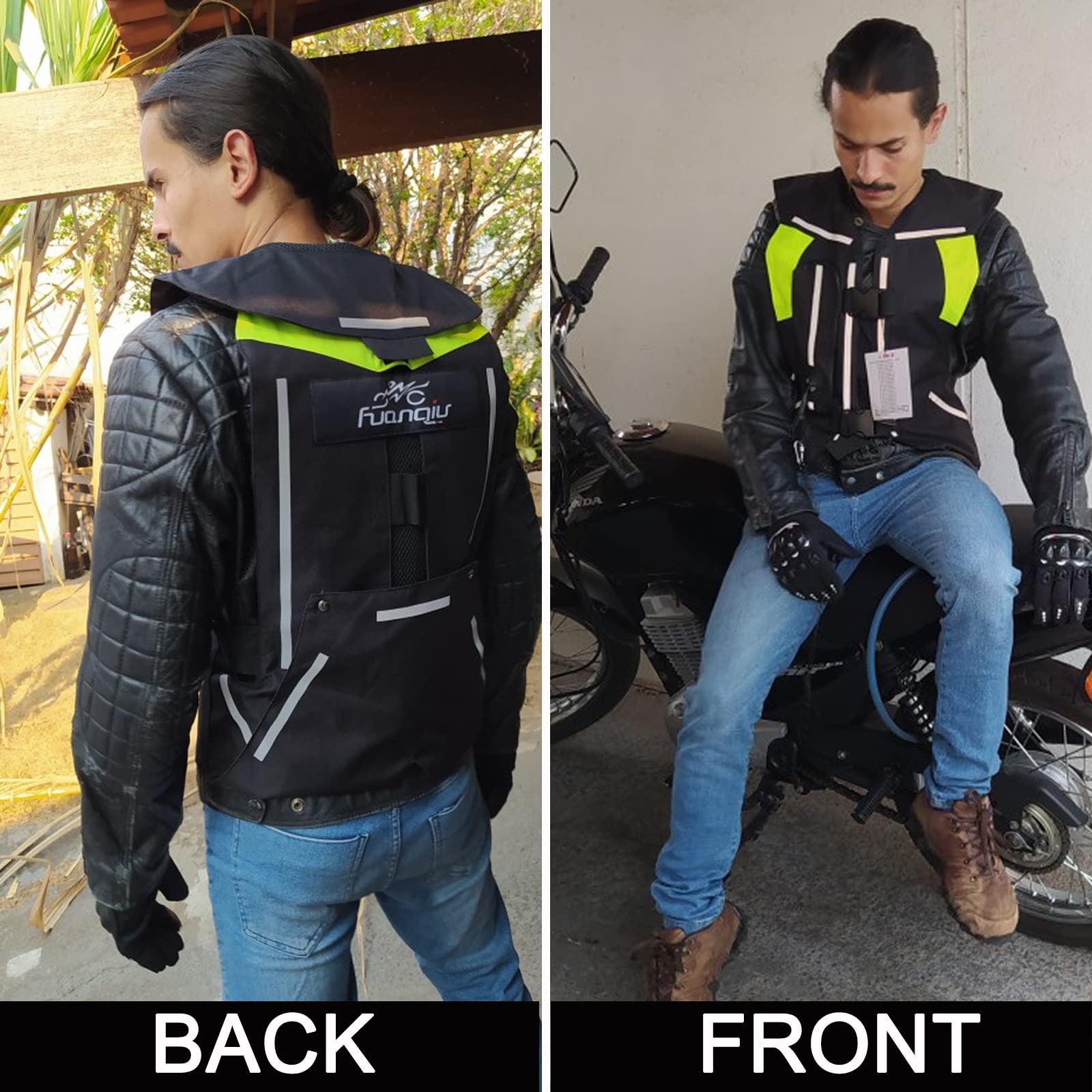 Motorcycle Airbag Vest for Men & Women - CE Certified Motocross Airbag Jacket with Reflective Strips for Safety | Riding Gear for Street & Off-Road Motorcycles | Perfect for Commuting, Racing & Adventure Tours