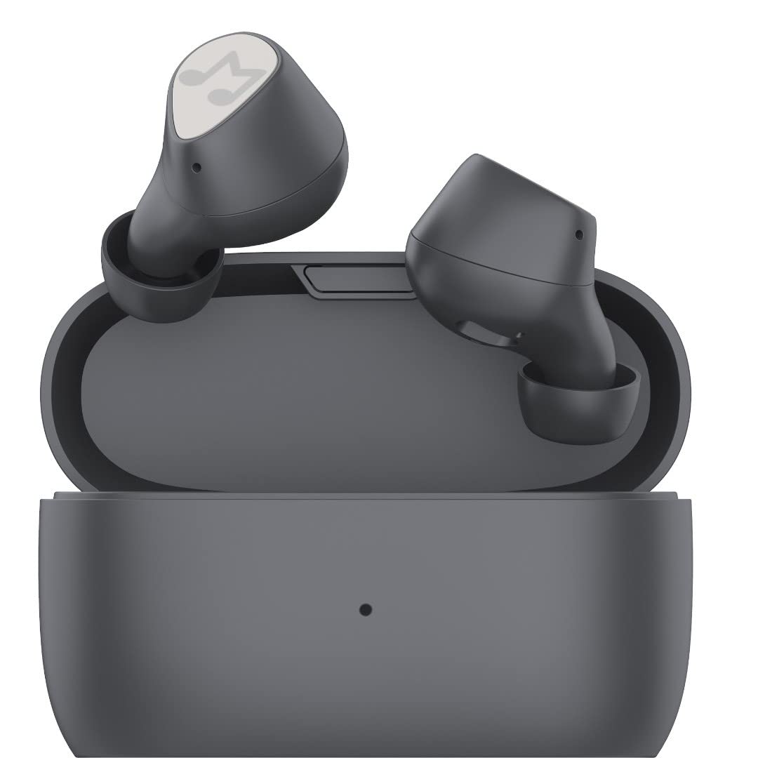 Mizik Flow True Wireless Earbuds - Bluetooth 5.0 In-Ear Headphones with Noise Cancellation, 24H Playtime, IPX7 Waterproof - Black | Perfect for Gym, Running, Travel & Workout