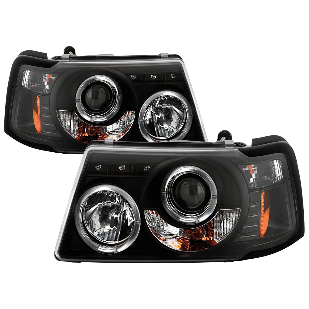 Halo LED Projector Headlights - Black - Compatible with 2001-2011 Ford Ranger Pickup Truck - High Brightness & Energy Efficient - Perfect for Night Driving & Off-Road Adventures