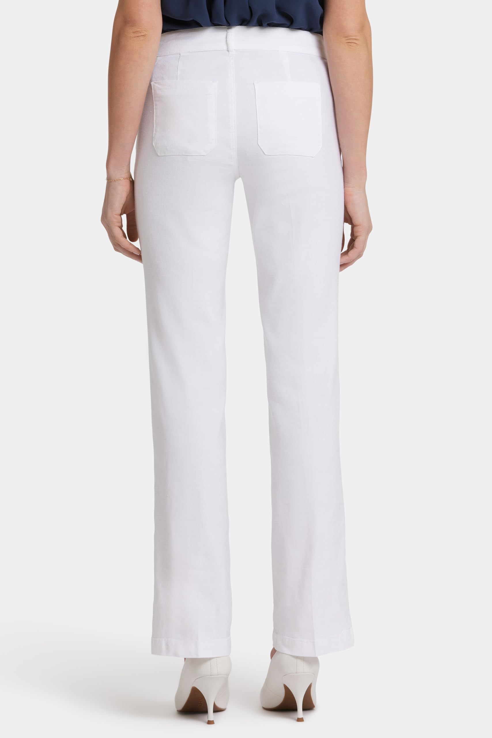 NYDJ Women's Stretch Linen Pants - Comfortable Slim Fit Trousers for Work, Office & Casual Wear | Breathable Summer Pants for Women
