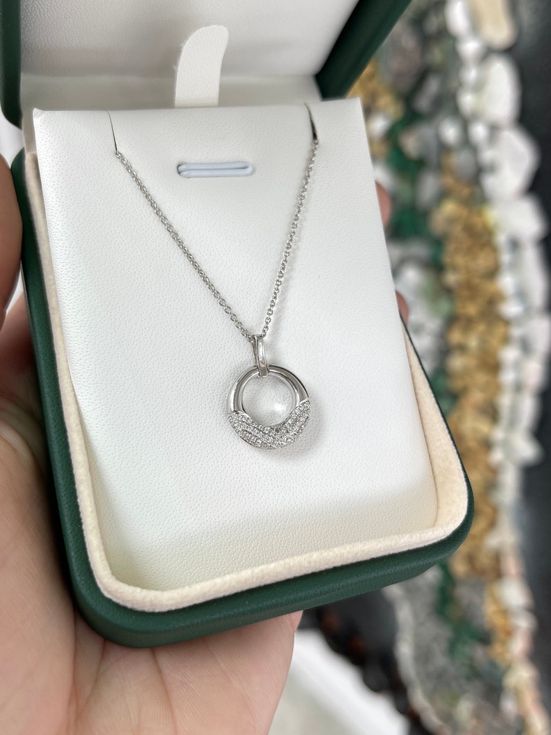 0.30 Carat Natural Round Brilliant Cut Diamond Pendant Necklace in 14K Gold - Perfect for Weddings, Anniversaries & Special Occasions
