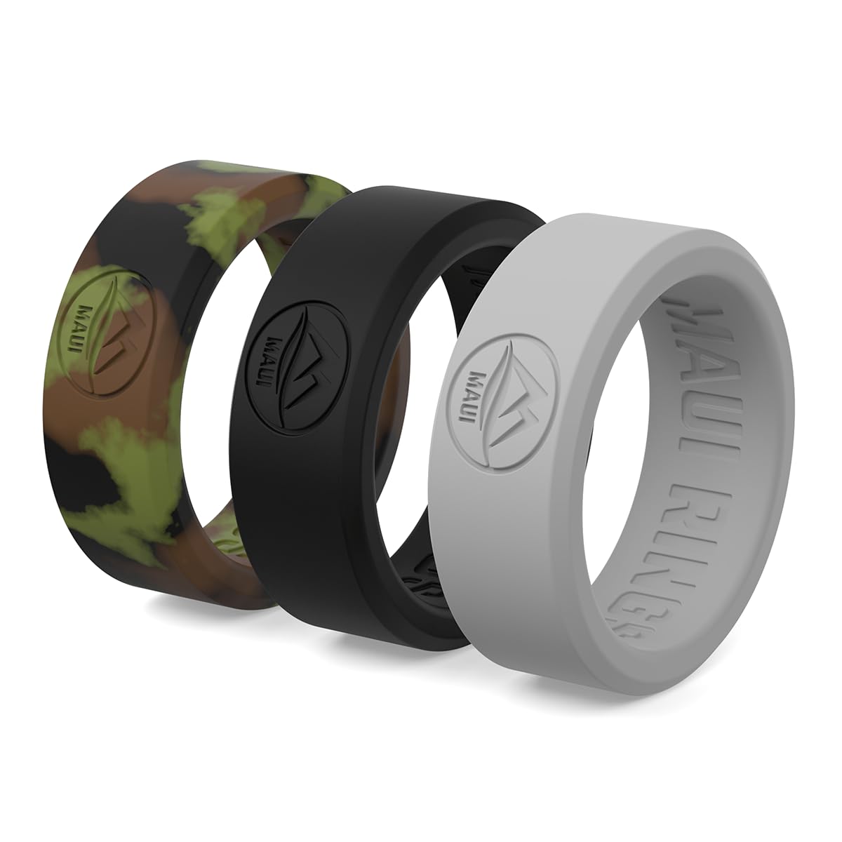 **Durable Silicone Wedding Rings for Men - Solid Style Engagement Bands, Safe & Comfortable Gym & Sports Ring for Athletes, Workouts & Active Lifestyles**