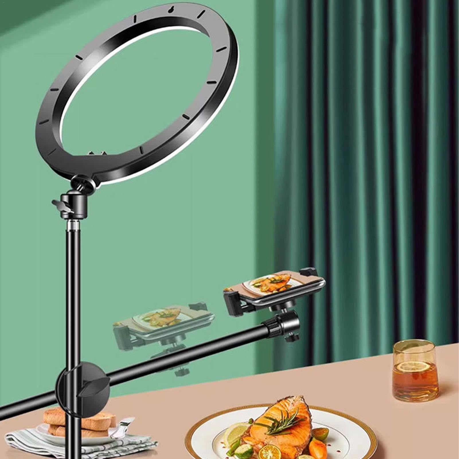Overhead Phone & Camera Mount Tripod Stand for Live Streaming, Online Teaching, Video Production - Perfect for Content Creators, Vloggers, and Online Educators