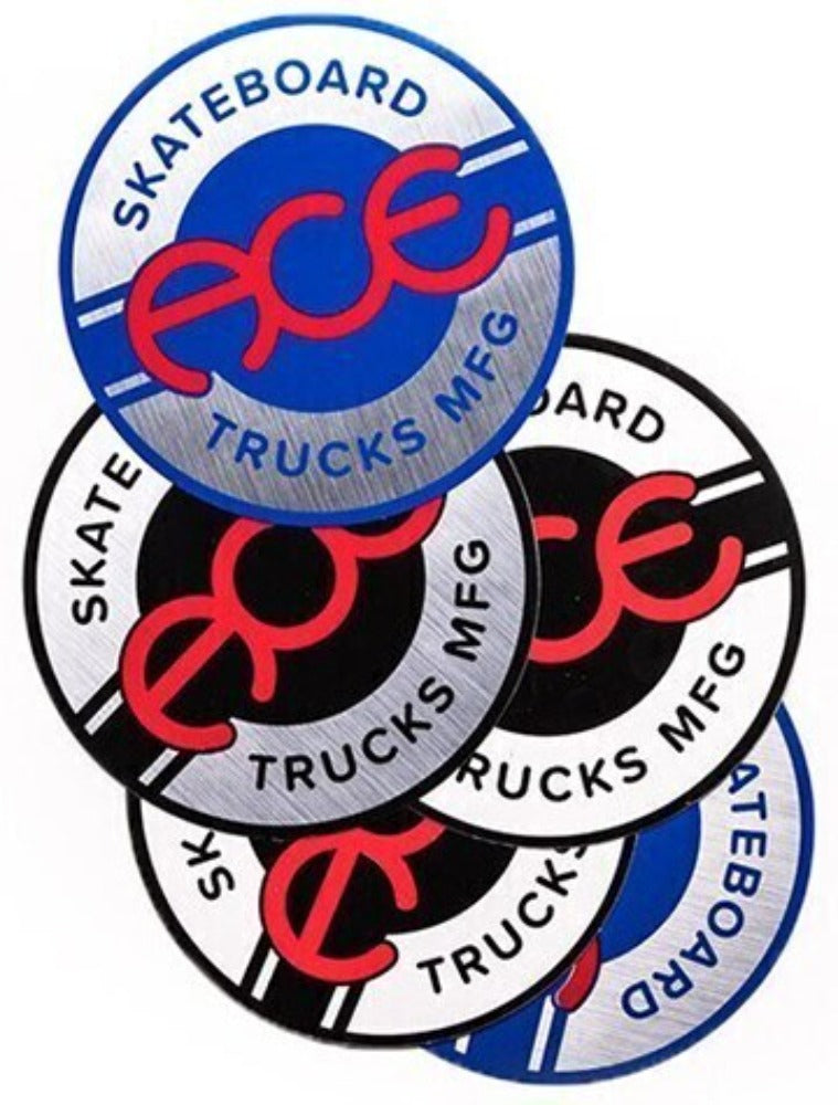 Ace Trucks 4-Pack Logo Stickers - Premium Skateboard & Longboard Decals for DIY Customization - Perfect for Helmets, Laptops, and Water Bottles