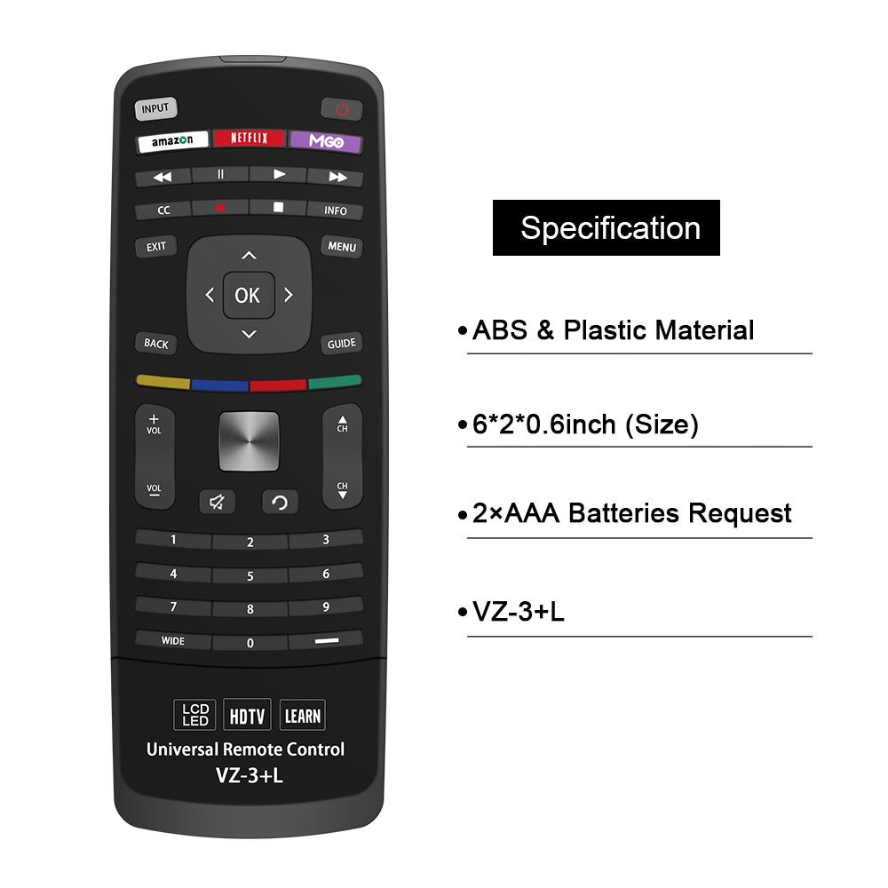 Universal VIZIO TV Remote Control - Compatible with All VIZIO Smart TVs & Devices | 1-Year Warranty | Perfect for Living Room, Bedroom & Home Theater Setup