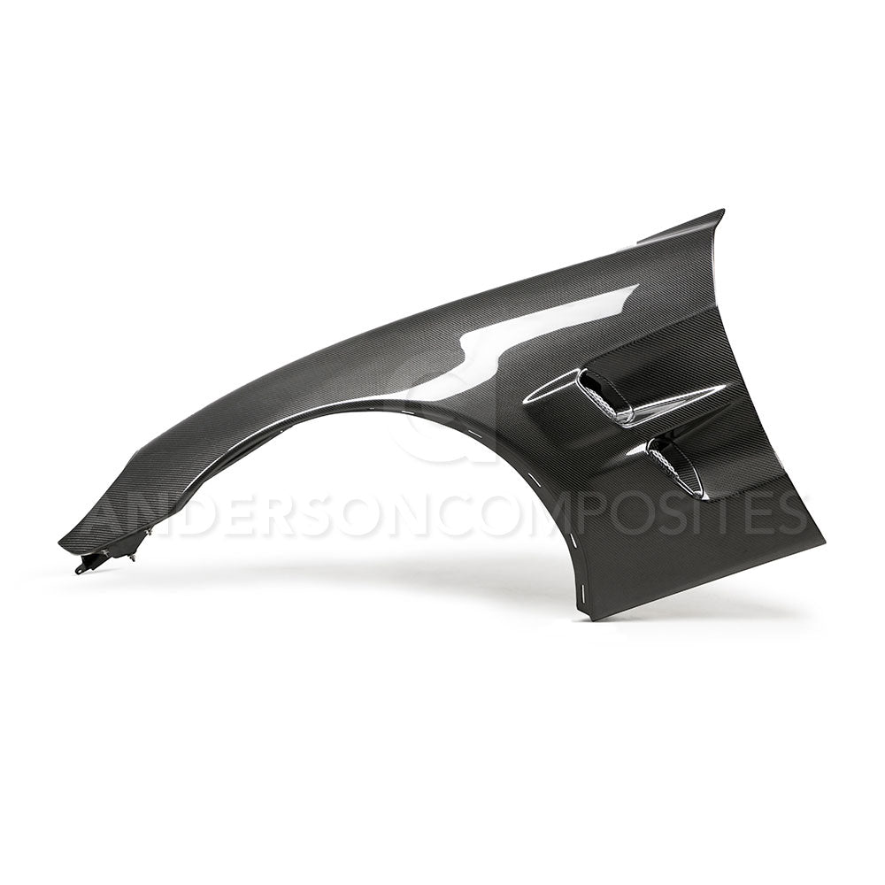 2005-2013 Chevrolet Corvette C6 Carbon Fiber Hood - Anderson Composites AC FF05CHC6ZR OE Style Replacement | Perfect for Performance Upgrades & Car Shows