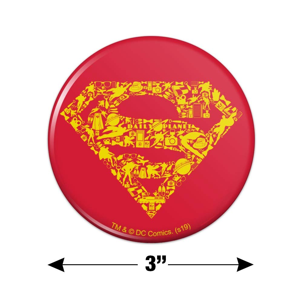 Superman Logo Refrigerator Magnet - Officially Licensed DC Comics Collectible for Kitchen, Lockers & Office Decor - Strong Adhesive Fridge Magnets for Notes, Photos & Memos