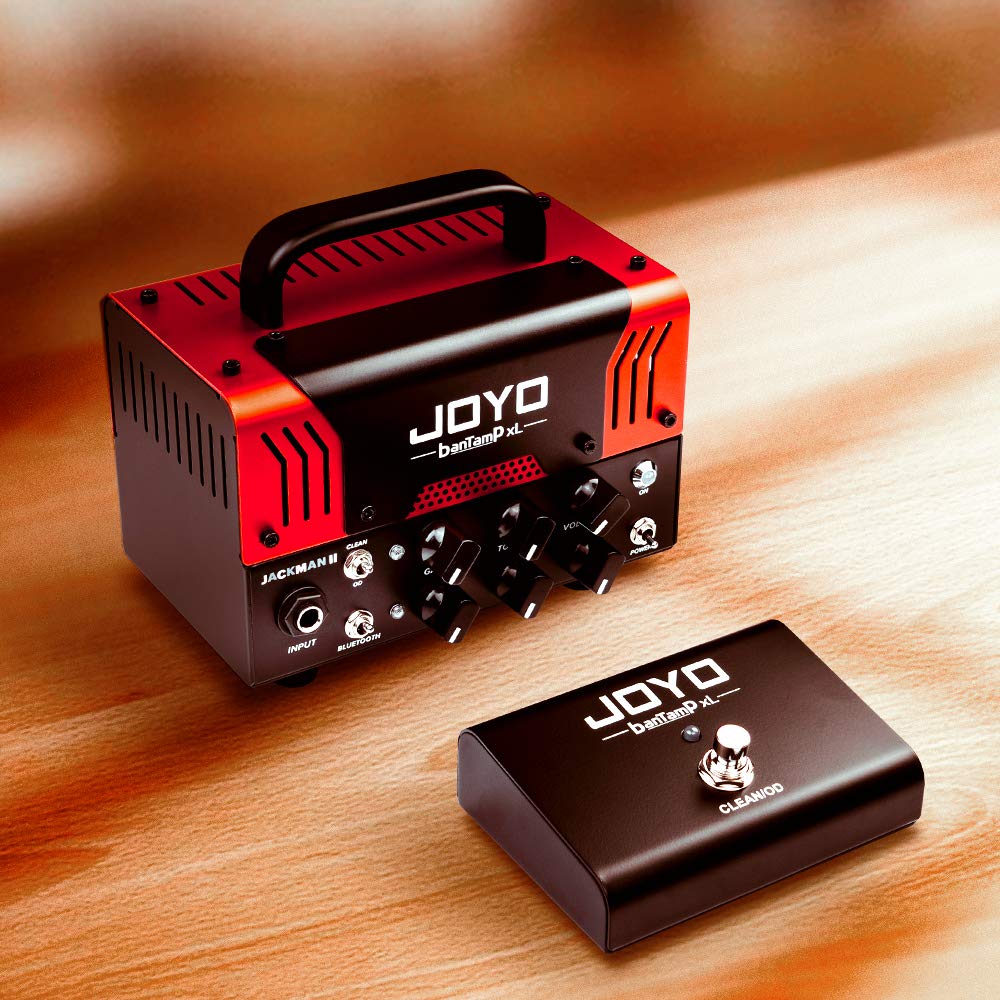 JOYO Jackman II BanTamp XL Series 20W Mini Tube Guitar Amp Head - 2 Channel Hybrid Preamp with Bluetooth for Home & Studio Use (Red)
