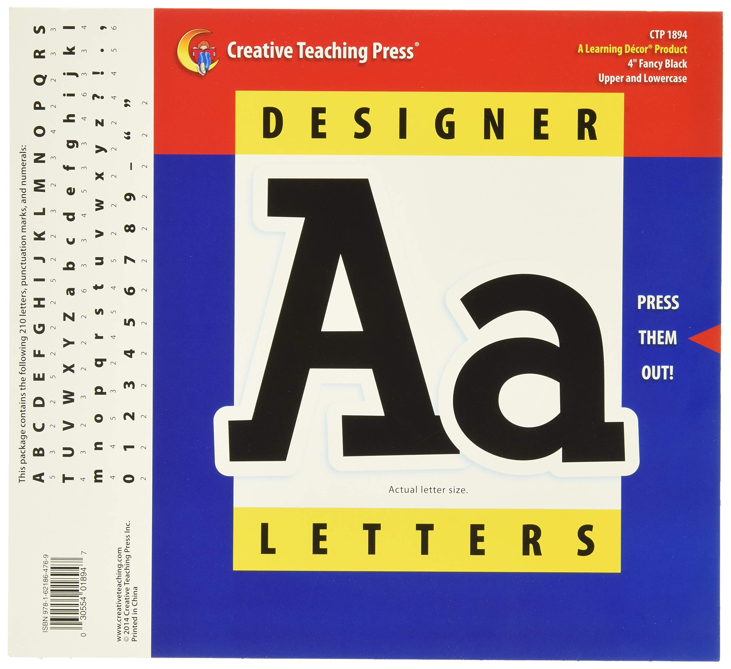 CTP Fancy Black Punch-Out Letters for Classroom Decorations – Essential Homeschool & Teacher Supplies – Perfect for Bulletin Boards, Scrapbooking & Back to School Projects