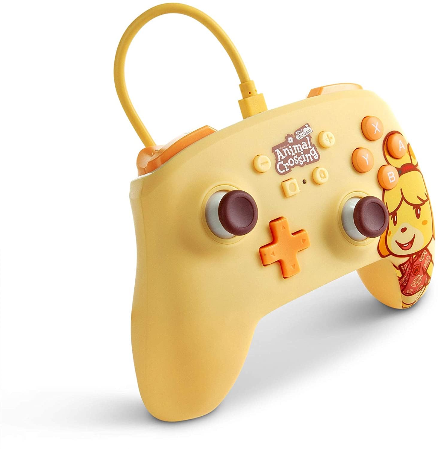 PowerA Enhanced Wired Controller for Nintendo Switch, Switch OLED & Switch Lite - Officially Licensed Animal Crossing: Isabelle Edition - Gaming Accessory for Comfortable Play at Home or On-the-Go