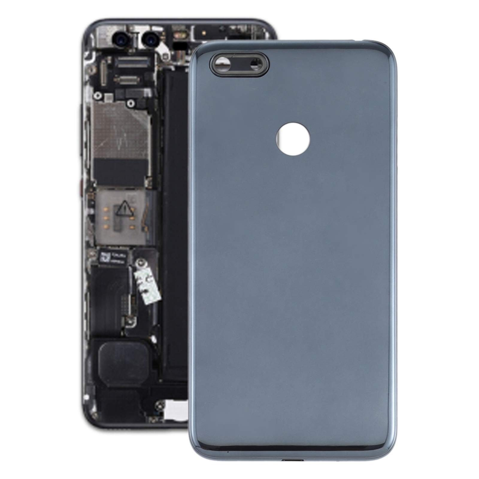 Motorola Moto E6 Play Battery Cover - Black | Durable Phone Back Case Replacement