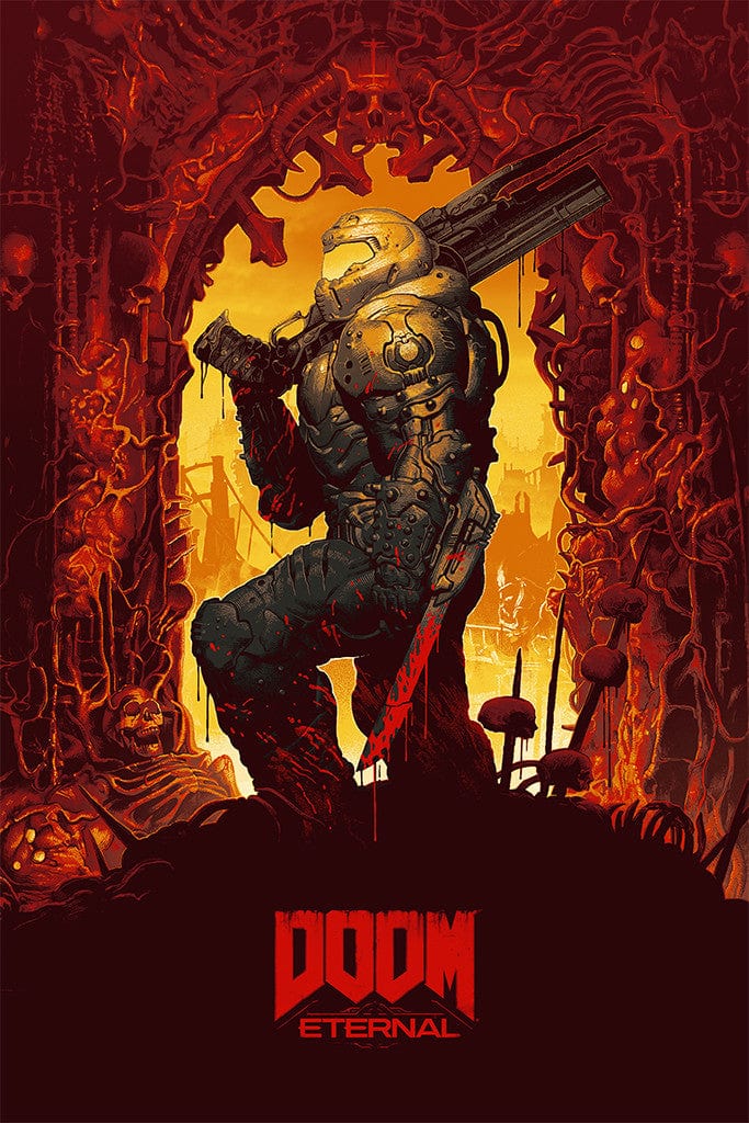 Doom Eternal Video Game Poster - High Quality Print for Gaming Room Decor, Wall Art, and Gamer Gifts | Perfect for Bedroom, Office, and Man Cave