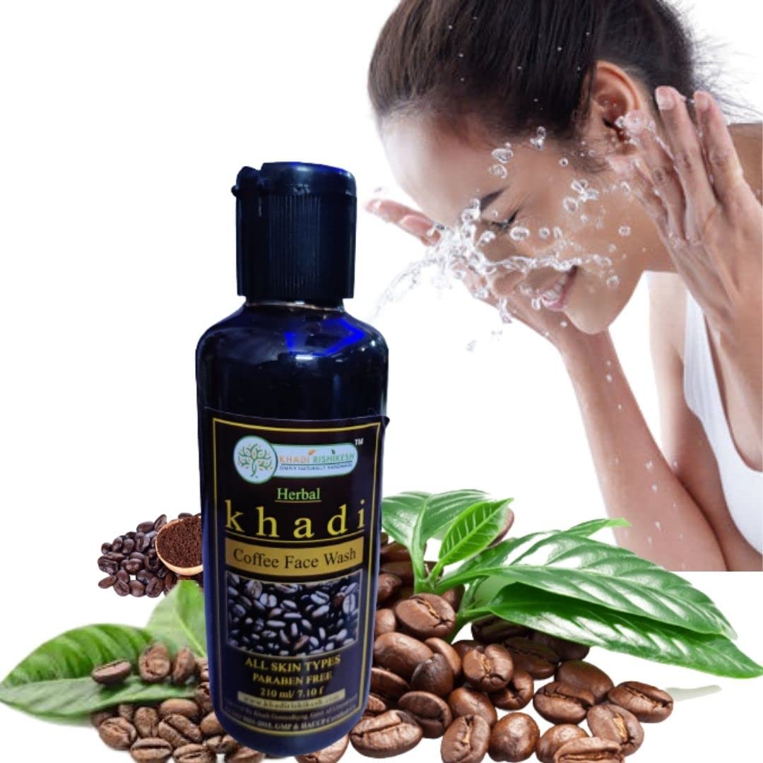 Khadi Rishikesh Ayurvedic Coffee Hydrating Face Wash - Deep Cleansing Face Cleanser for Women & Men - Promotes Glowing Skin - Suitable for All Skin Types - Includes Free Towel Rumal - Perfect for Daily Skincare Routine & Travel Essentials