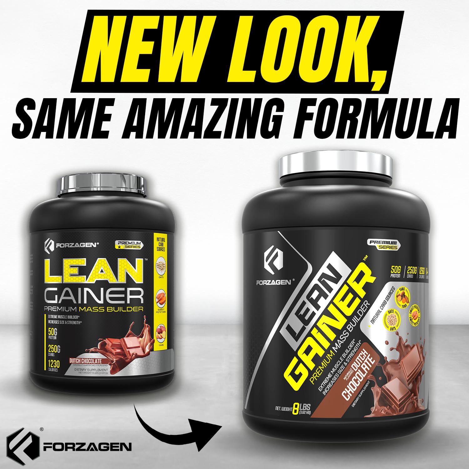 Forzagen Lean Gainer Premium Mass Builder Protein Powder - High Calorie Weight Gain & Muscle Building Supplement for Men & Women | Dutch Chocolate Flavor, 8 lbs (11 Servings) | Perfect for Post-Workout Recovery & Bulking Season Nutrition