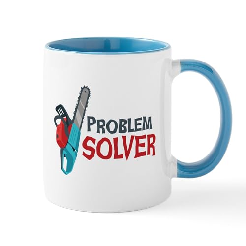White/Blue Inside - Problem Solver Mugs