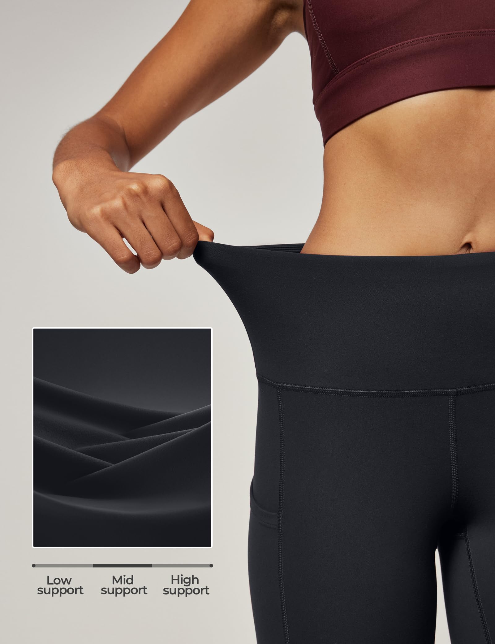 **IUGA High Waist Yoga Pants with Pockets for Women - Tummy Control Workout Leggings, 4-Way Stretch, Comfortable & Breathable for Gym, Running, Pilates & Lounge**