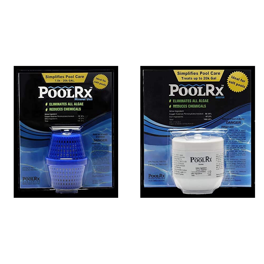 Pool RX 101001 6 Month Algaecide Blue - Swimming Pool Water Treatment for 7.5k-20k Gallons | Prevents Algae Growth | Replacement for Pool RX 102001 | Ideal for Inground and Above Ground Pools | Perfect for Summer Pool Maintenance
