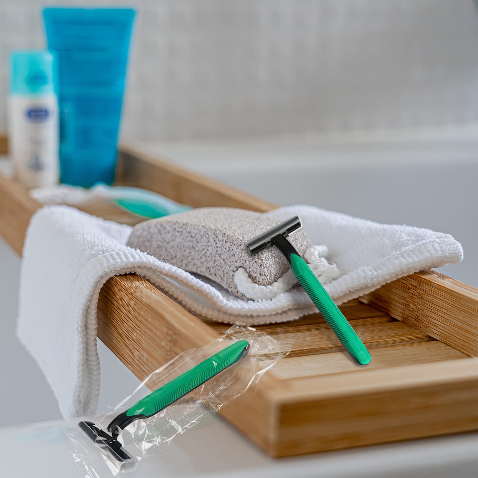 100 Pack Disposable Razors Bulk - Individually Wrapped Travel Razors for Men & Women | Perfect for Hotels, Airbnb, Gyms, Shelters & On-the-Go Shaving | Smooth & Convenient Shaving Solution
