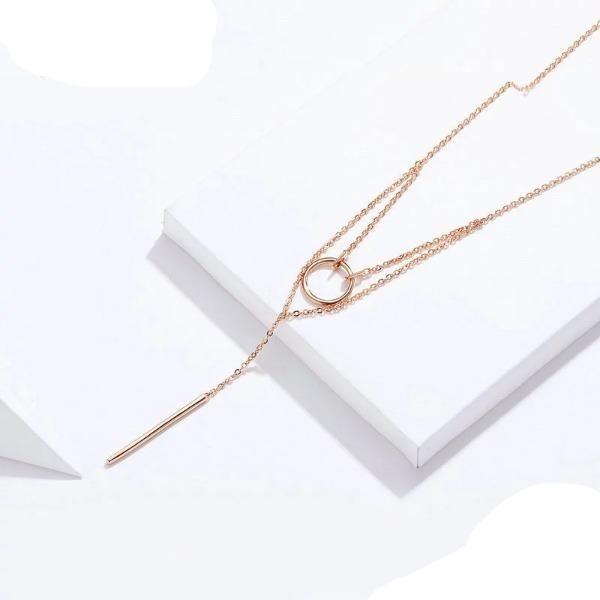 Geometric Copper Necklace for Women - Handmade Boho Jewelry Gift - Perfect for Layering & Everyday Wear