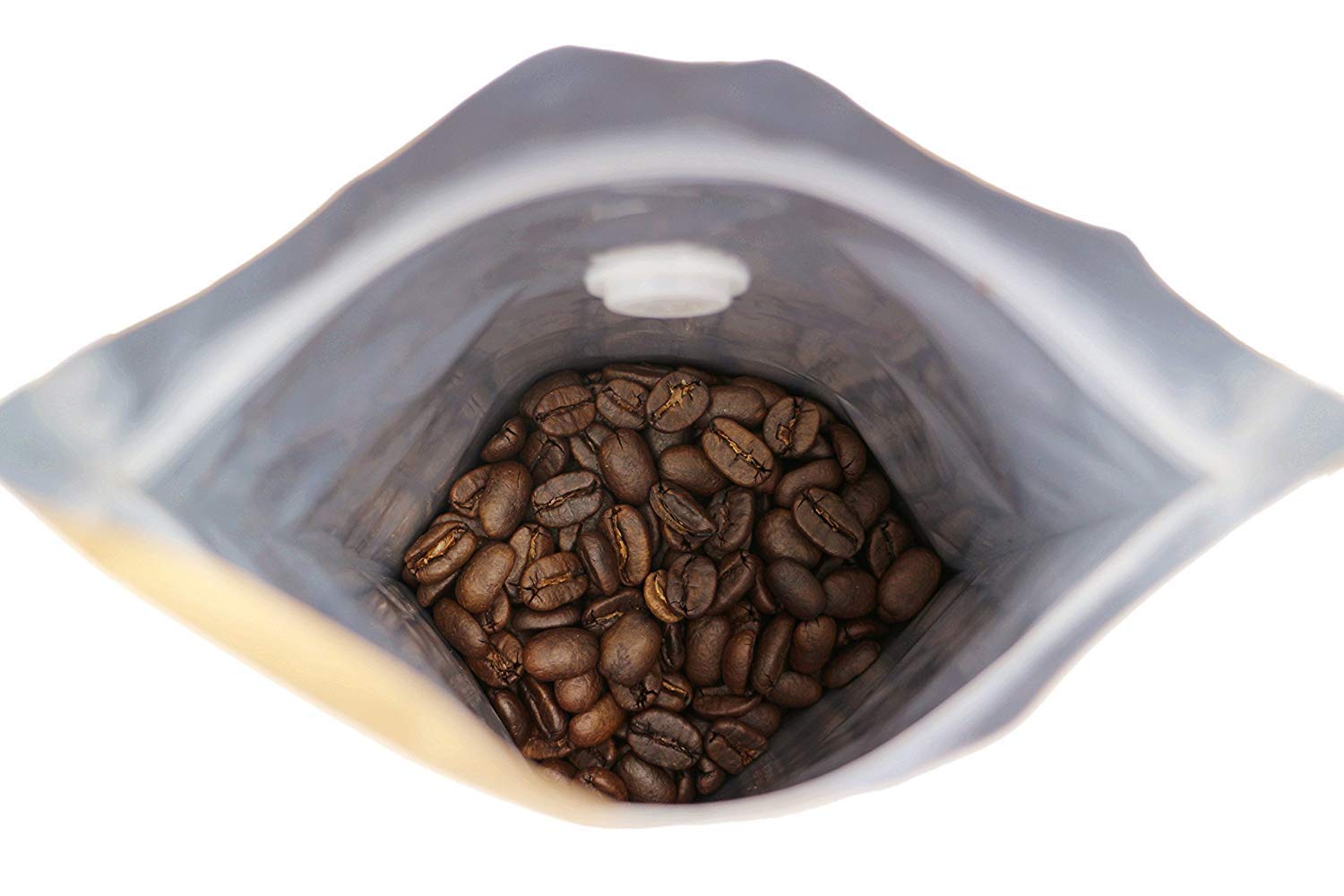 Premium High Barrier Natural Kraft Coffee Pouch with One-Way Degassing Valve - 8oz Stand Up Zipper Bags (500 Count) - Ideal for Fresh Roasted Coffee, Tea & Snack Storage