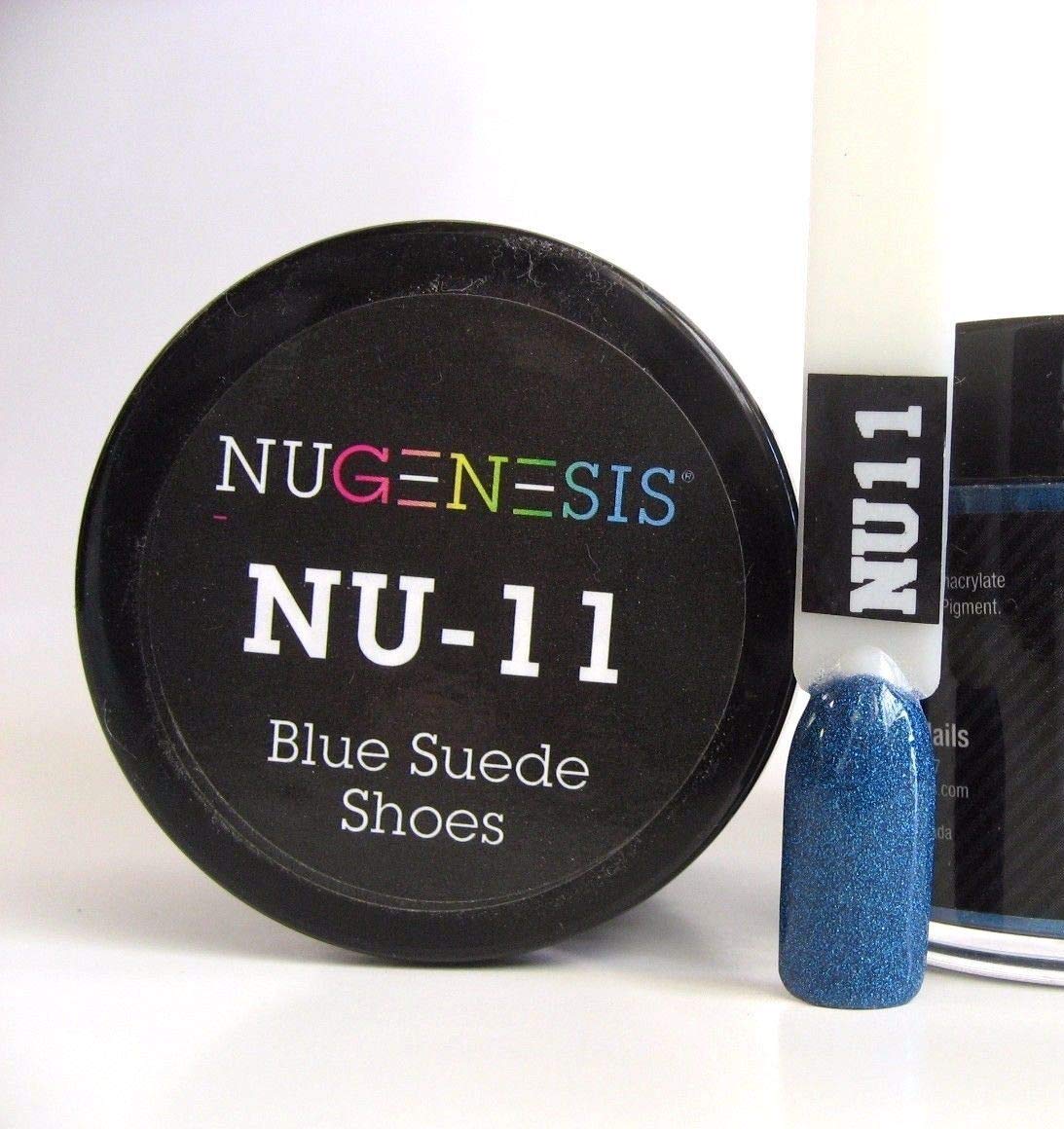 Nugenesis Dip Powder NU 11 Blue Suede Shoes - Professional Nail Dipping Powder Kit for Salon & Home Manicures | Perfect for Parties, Weddings & Special Occasions