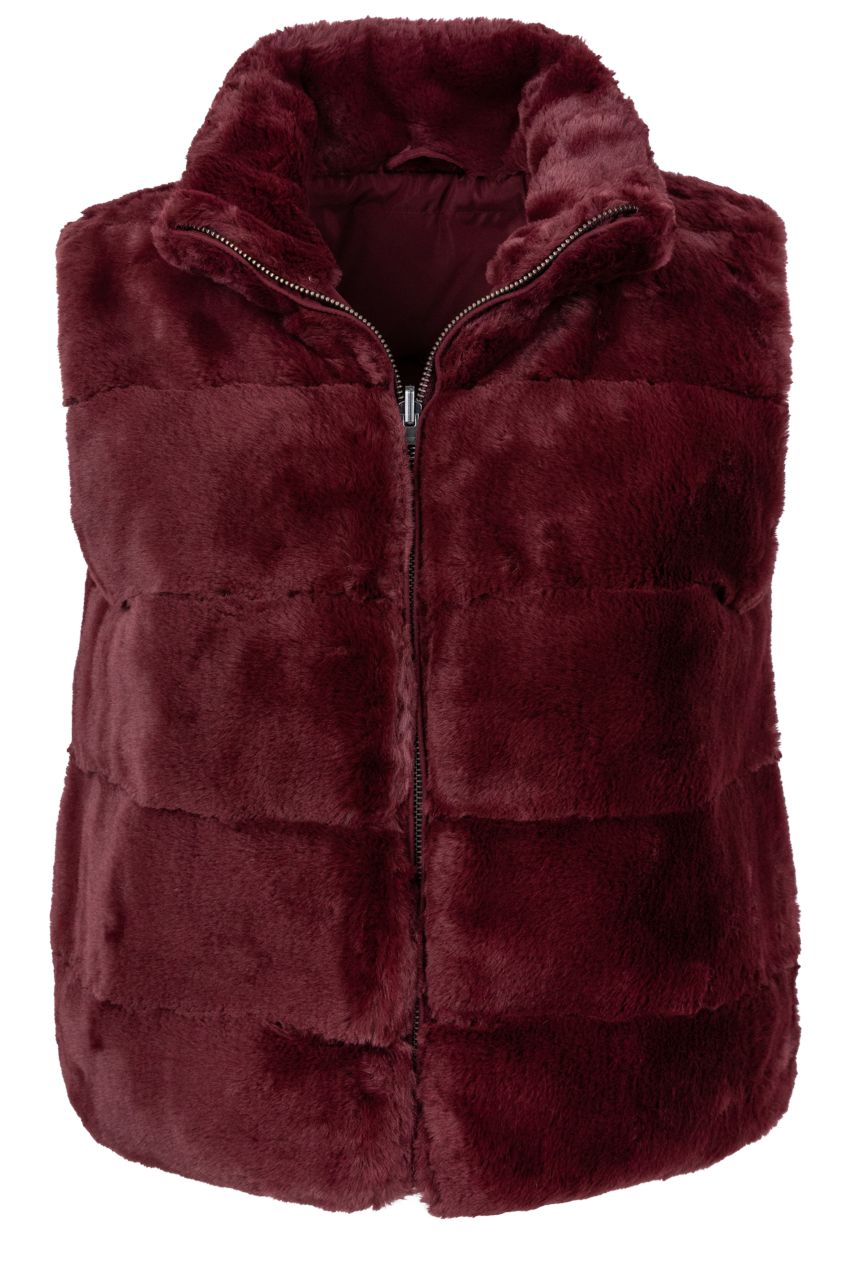 Dylan Women's Faux Fur Reversible Vest Jacket - Winter Warm Cozy Fashion Outerwear for Casual Outfits & Outdoor Activities