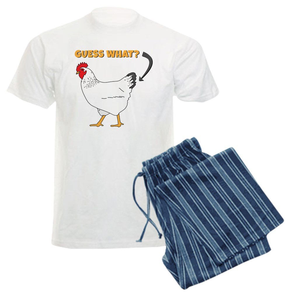 Guess What Chicken Butt Pajama Set - Funny Novelty Sleepwear for Women & Men - Perfect for Christmas Gifts, Birthday Presents & Lounge Wear