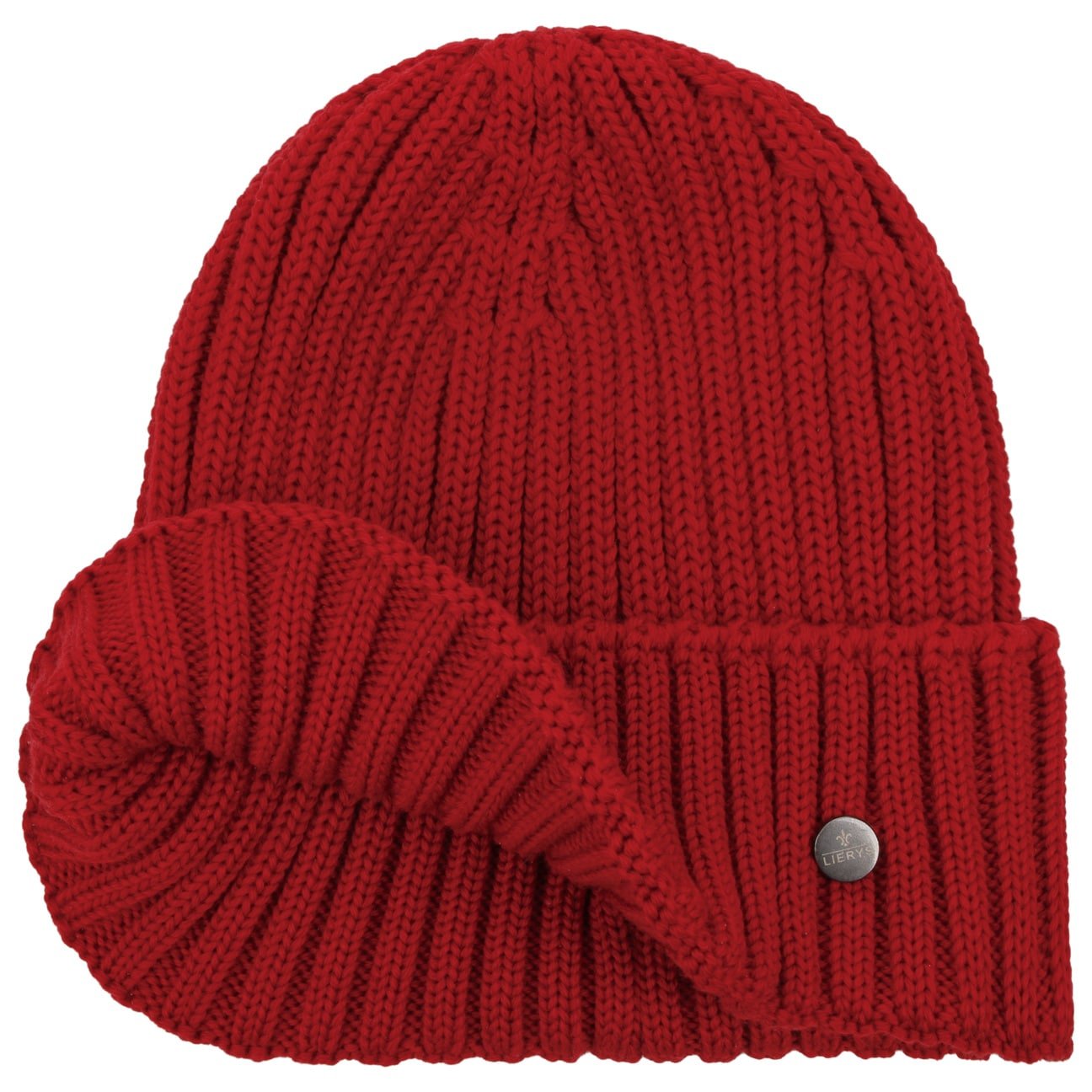 Lierys Merino Wool Rib Knit Beanie - Soft Winter Hat for Men & Women - Perfect for Skiing, Hiking & Cold Weather Activities