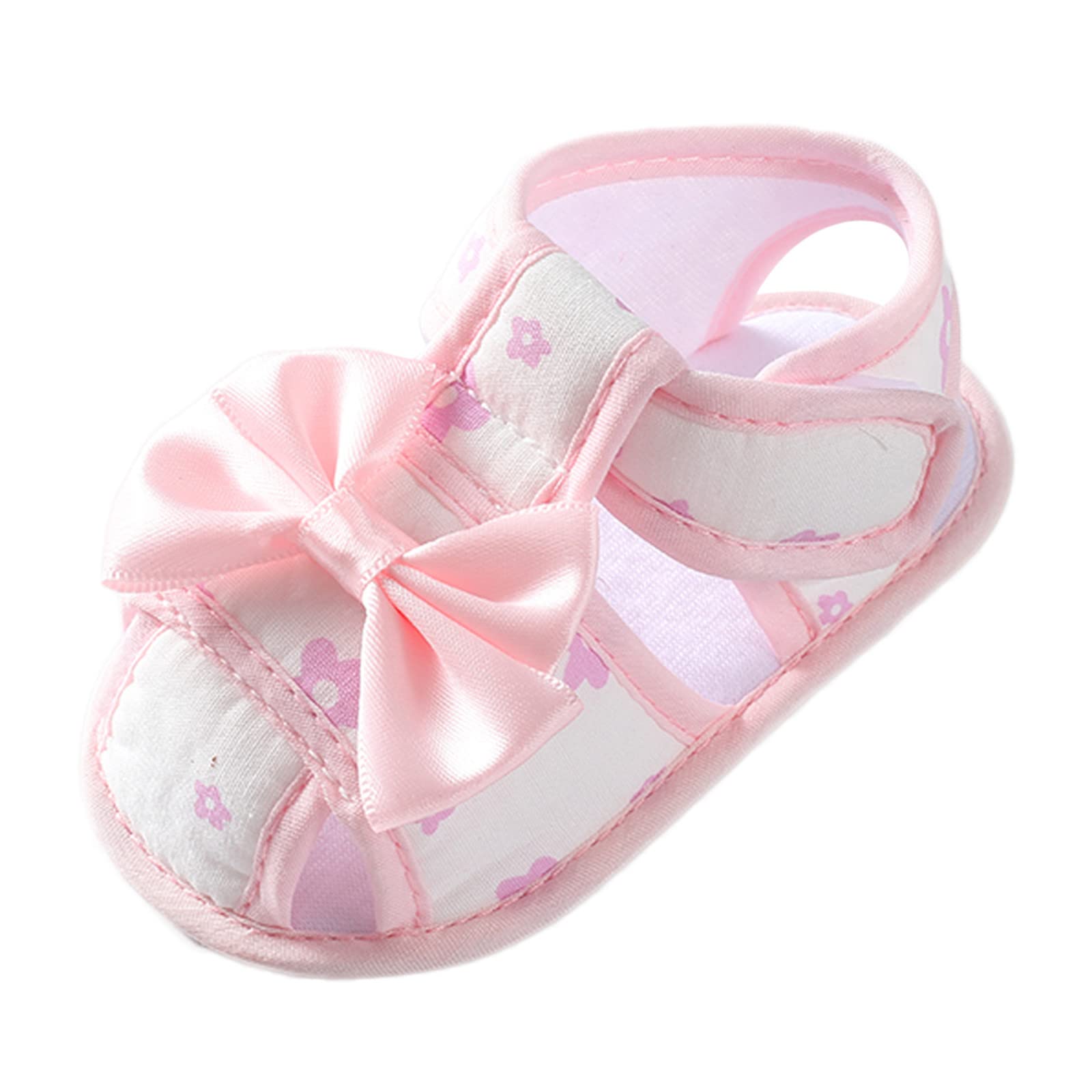OIEU Baby Girls Soft Toddler Shoes - Cute Bowknot Princess Sandals for First Walkers | Non-Slip Infant Walking Shoes for Indoor & Outdoor Play, Parties, and Everyday Wear