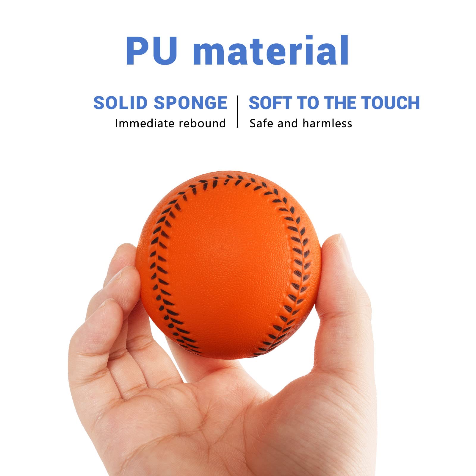 12 Pack Soft Foam Baseballs for Kids - Safe Training Baseballs for Throwing, Catching & Batting Practice | Regulation Size | Perfect for Backyard Games, T-Ball Practice & Indoor/Outdoor Sports Activities