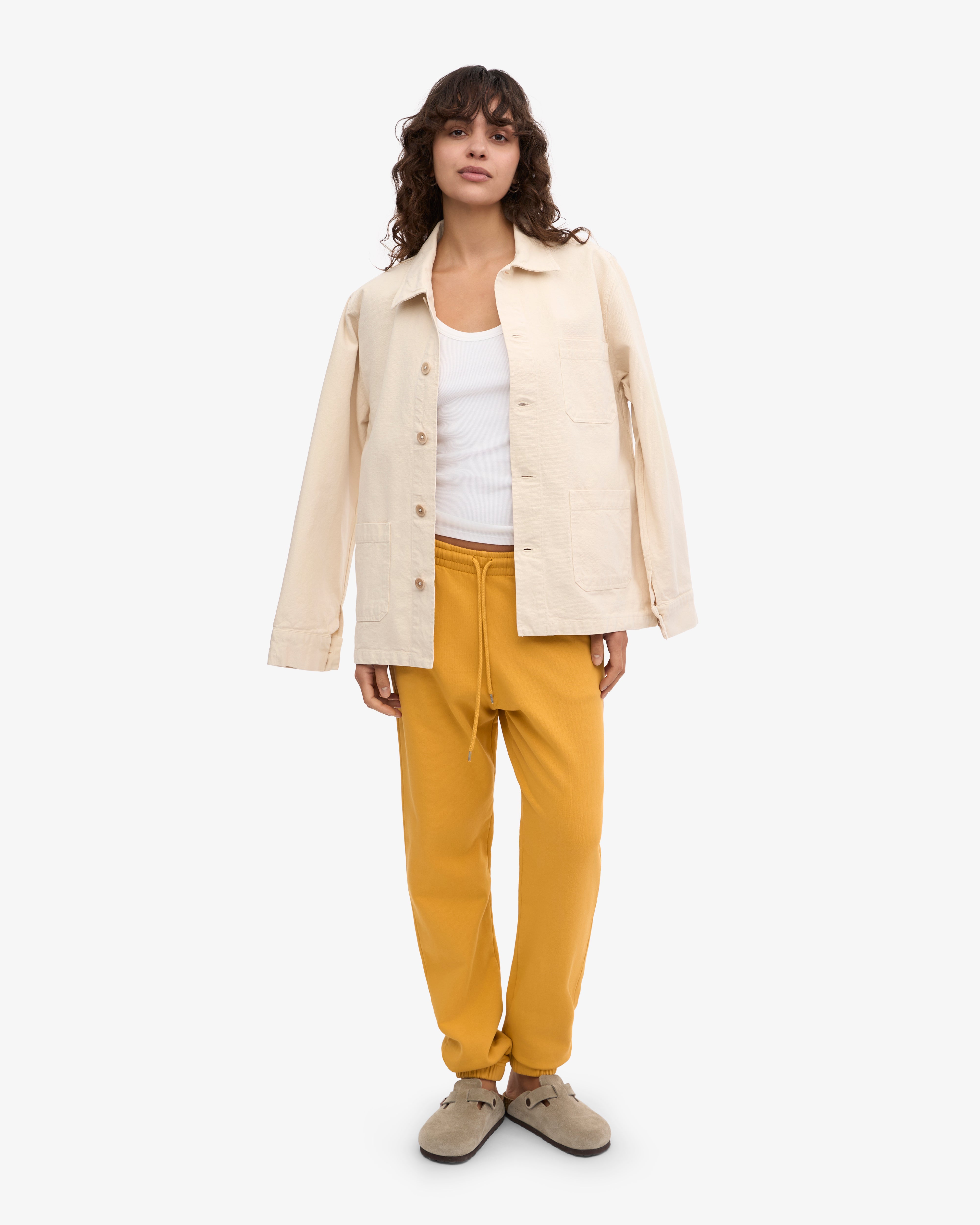 Organic Cotton Sweatpants for Women - Soft & Comfortable Burned Yellow Joggers for Lounge & Workout | Eco-Friendly Casual Pants for Yoga, Running & Home Wear