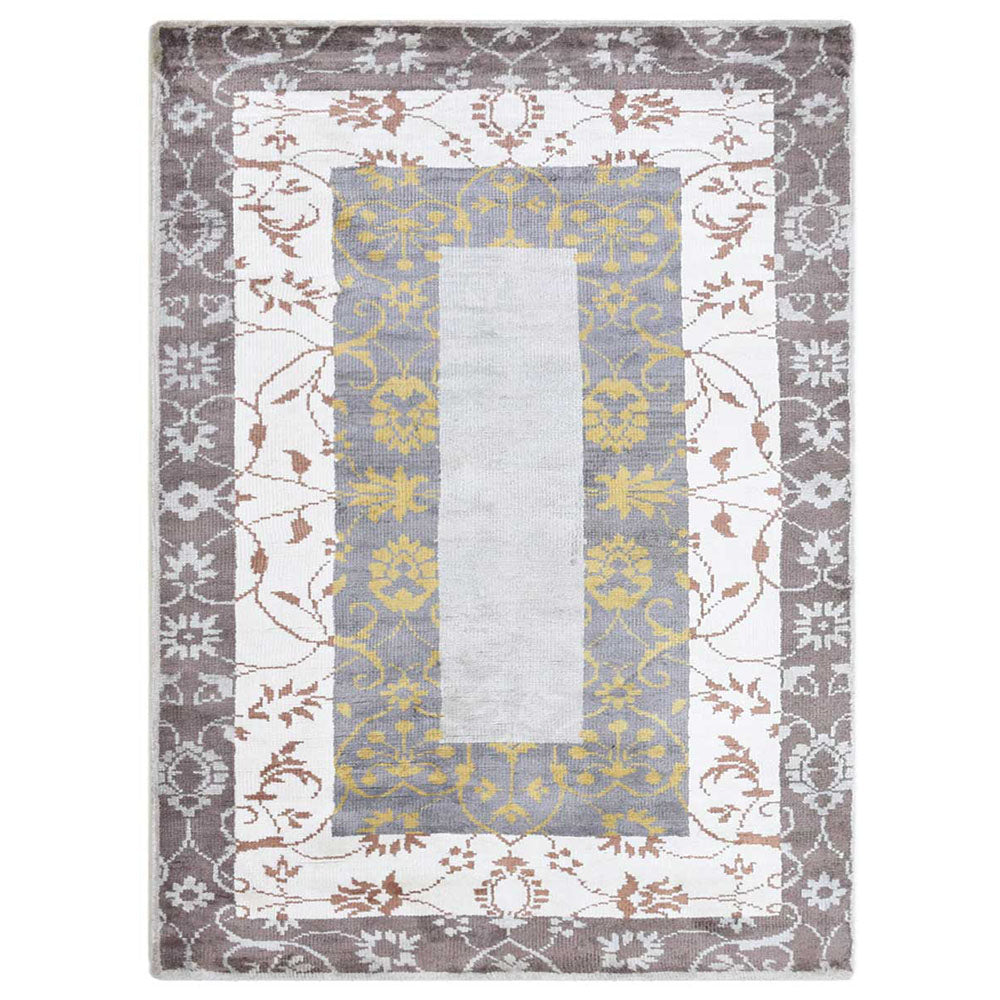 Hand Knotted Hypnotic Design Area Rug - Boho Chic Home Decor for Living Room, Bedroom & Office