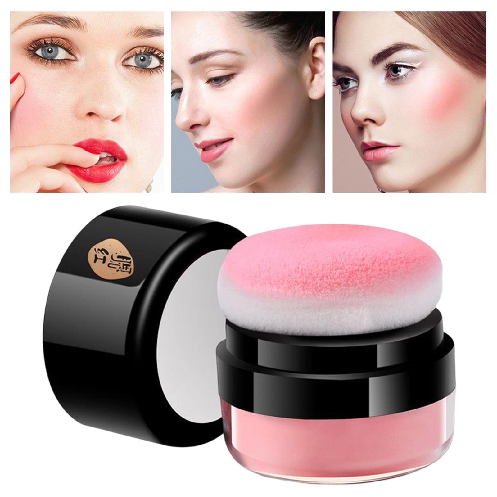 Loose Powder Blush - Soft Air Cushion Blusher for Cheeks | Natural Matte Finish, Long-Wearing Face Blush for Dating & Parties | Portable Makeup for Everyday & Special Occasions