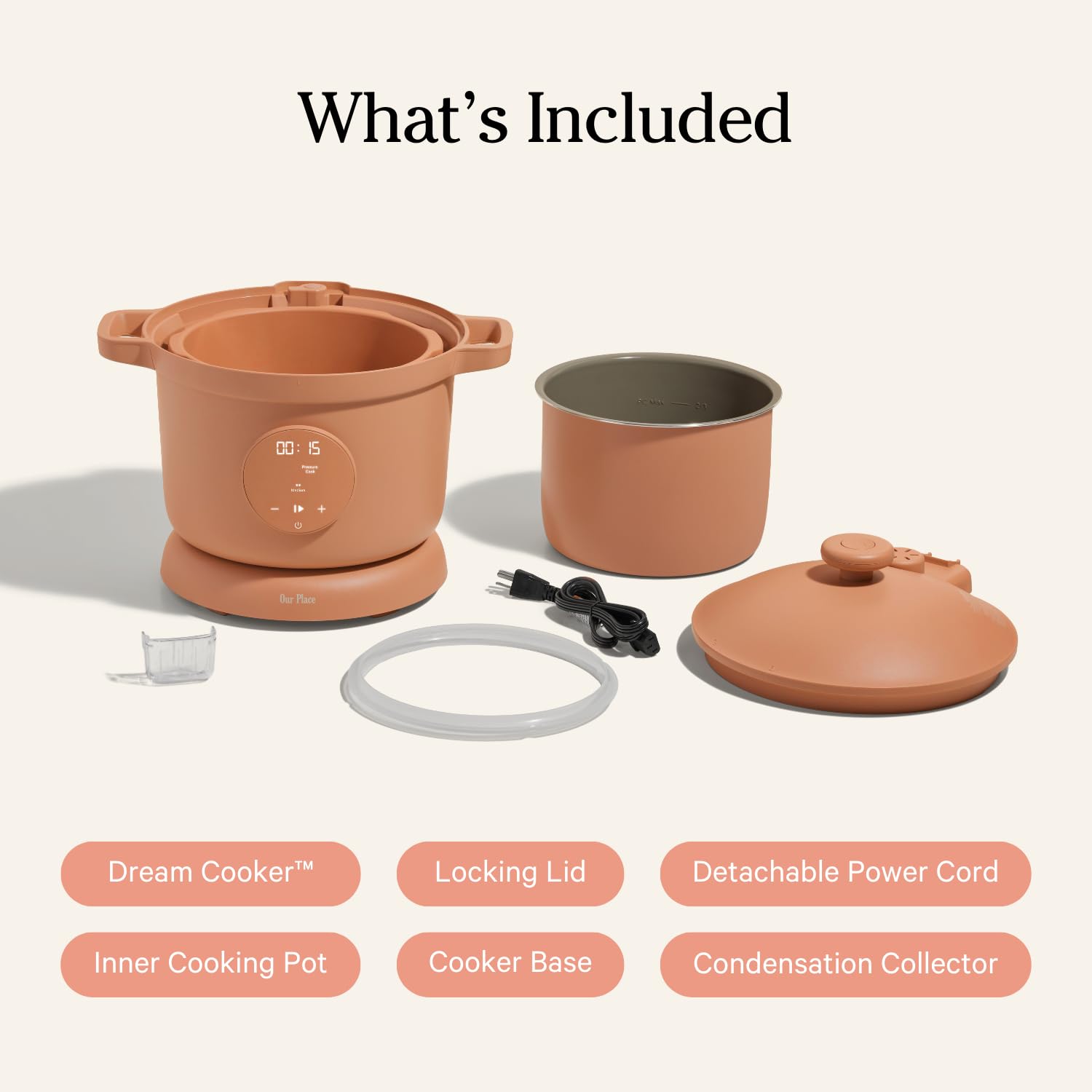 Our Place Dream Cooker 6-Quart Multicooker – 4-in-1 Pressure Cooker, Slow Cooker, Sauté Pan & Warmer | Hands-Free Steam Release & Customizable Settings | Perfect for Meal Prep, Family Dinners & Healthy Cooking