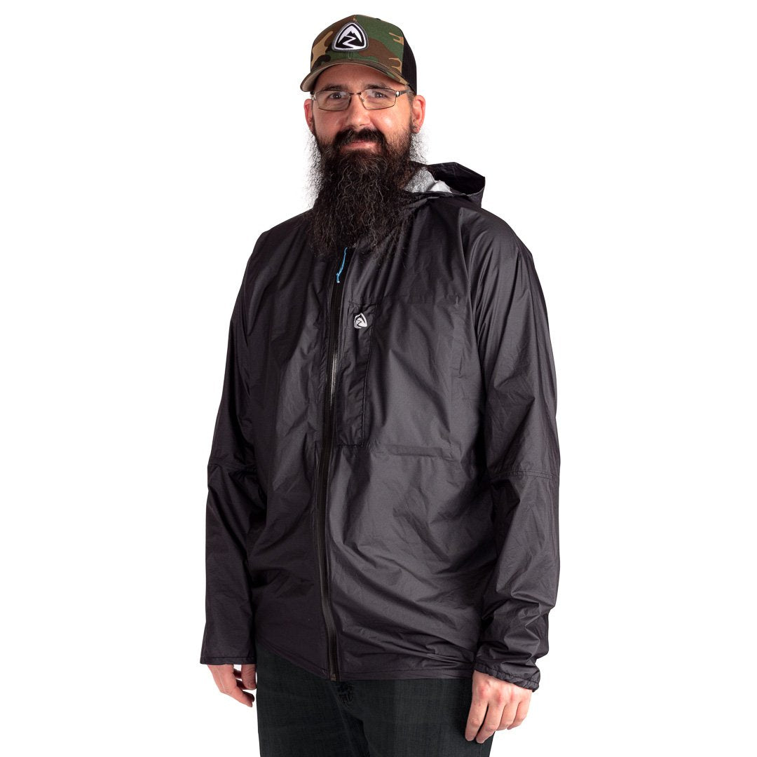 Vertice Men's Waterproof Rain Jacket - Lightweight Windproof Outdoor Coat for Hiking & Camping - Black XX Large - Perfect for Rainy Weather & Outdoor Adventures