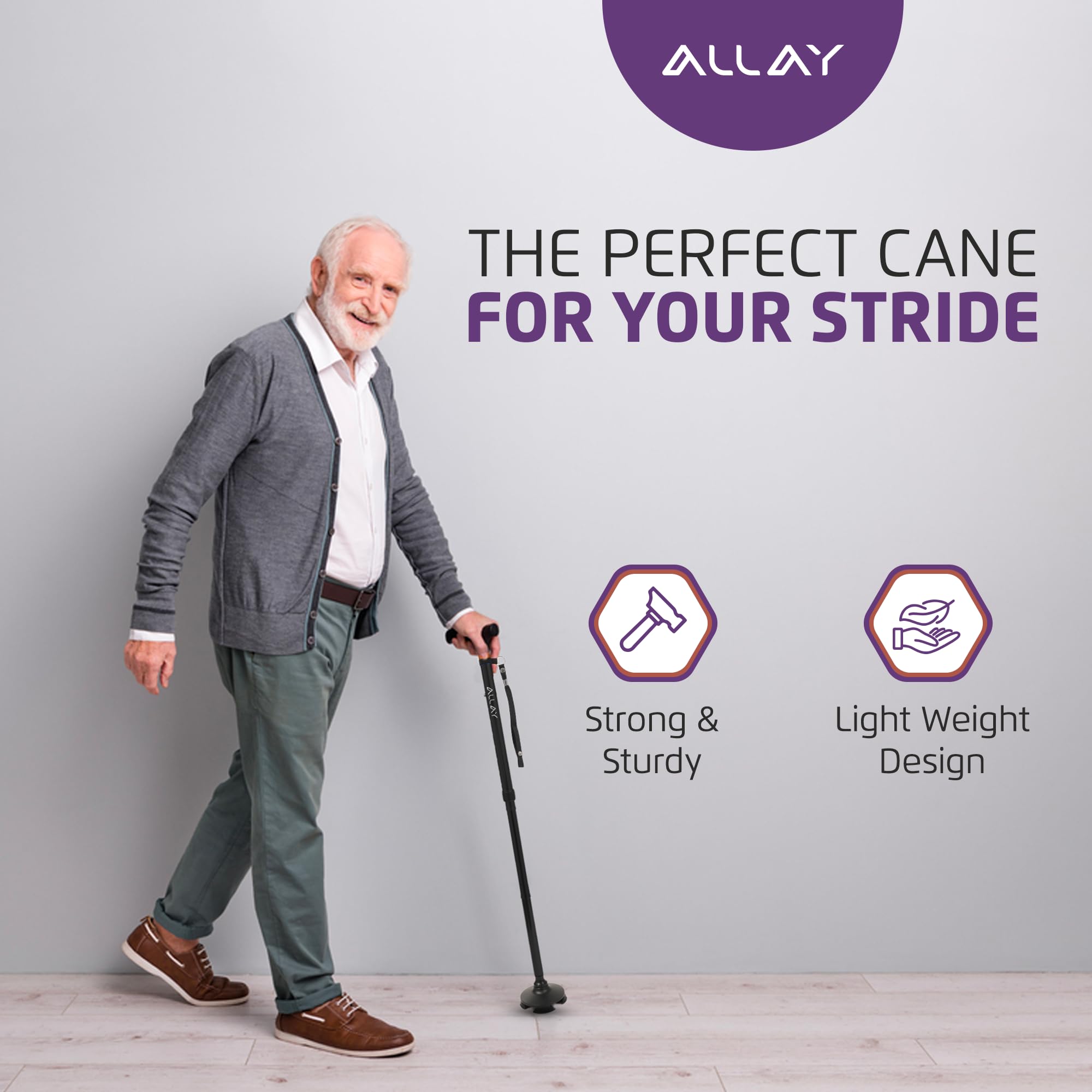 Premium Adjustable & Foldable Walking Cane for Seniors & Adults - Heavy Duty Free Standing Cane with Pivot Tip & Travel Bag | Ideal for Daily Mobility, Travel, and Balance Support