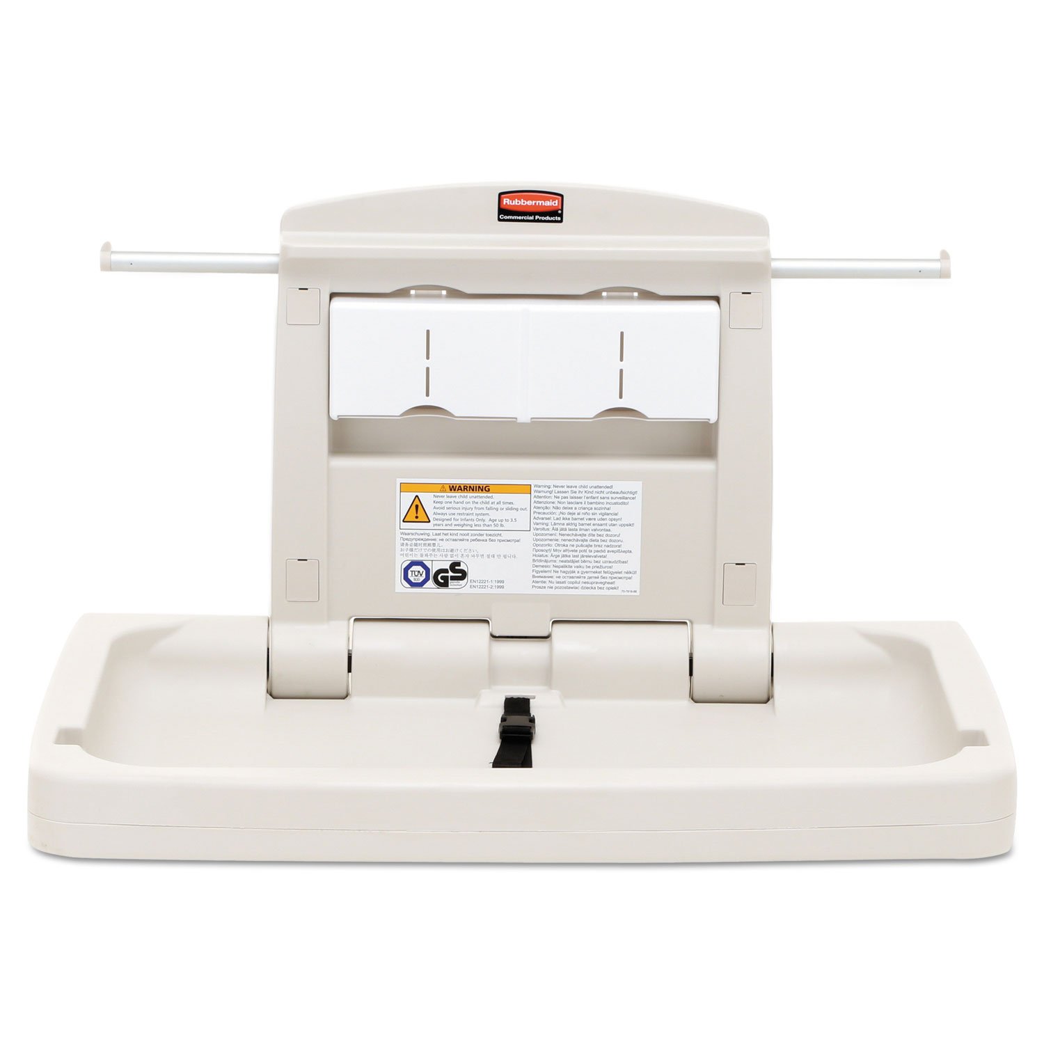 Rubbermaid Commercial 781888 Heavy-Duty Baby Changing Station - Platinum | Durable Nursery Changing Table for Daycares, Schools & Public Restrooms | Safe & Sturdy Diaper Changing Solution